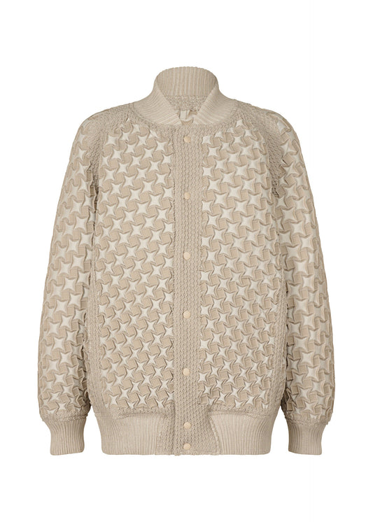 A product shot of the A-POC ABLE ISSEY MIYAKE TYPE O 001 jacket in beige (41).