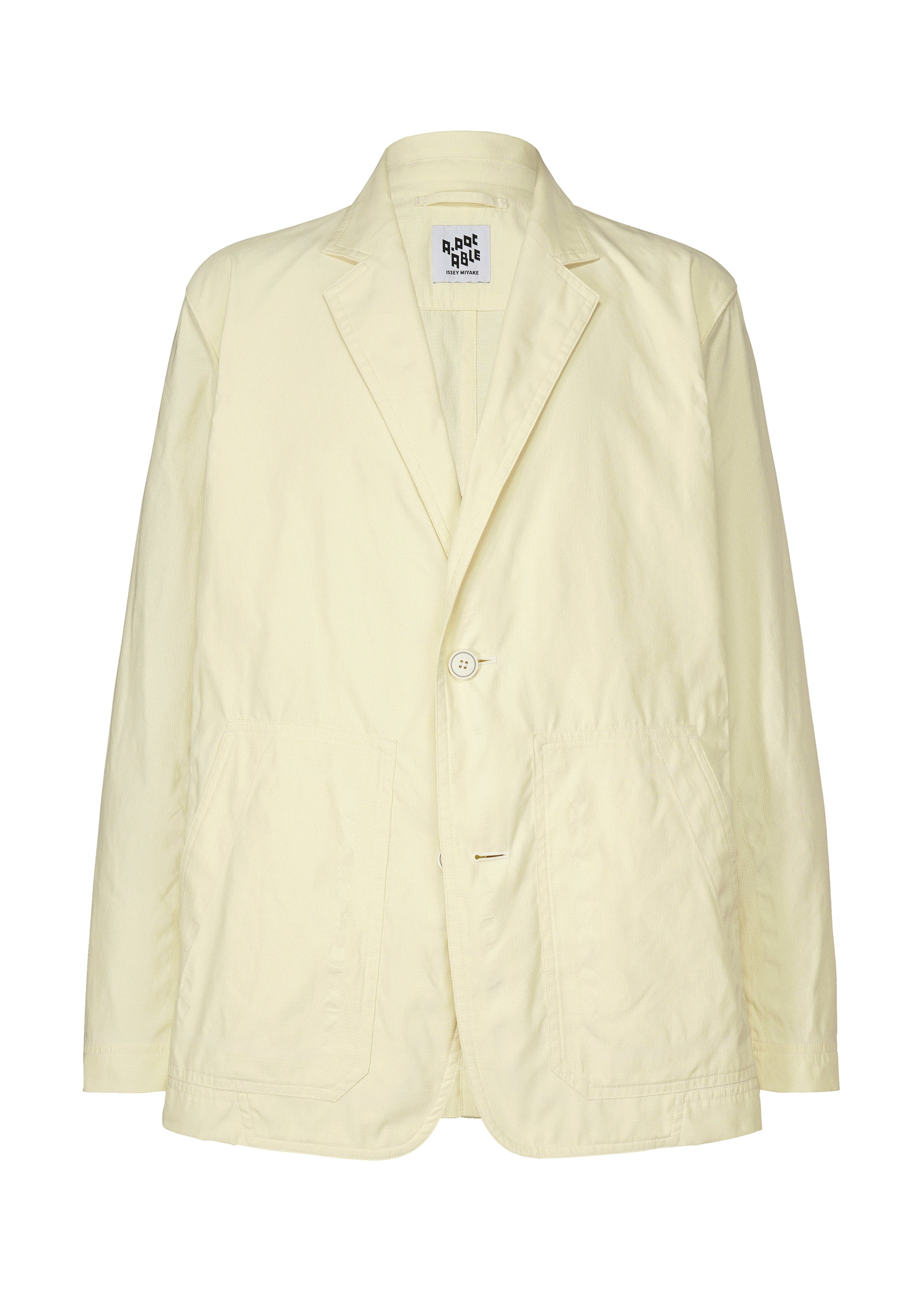 A product shot of the A-POC ABLE ISSEY MIYAKE TYPE U 001 jacket in light yellow (51).