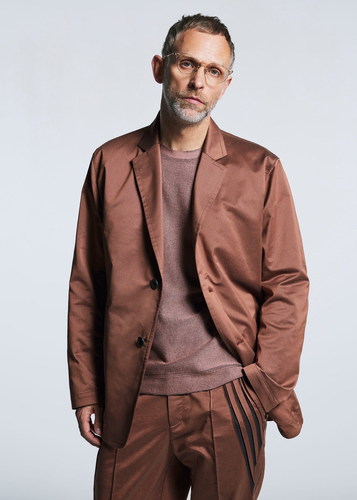 A model wears the A-POC ABLE ISSEY MIYAKE TYPE S 001 2 jacket.