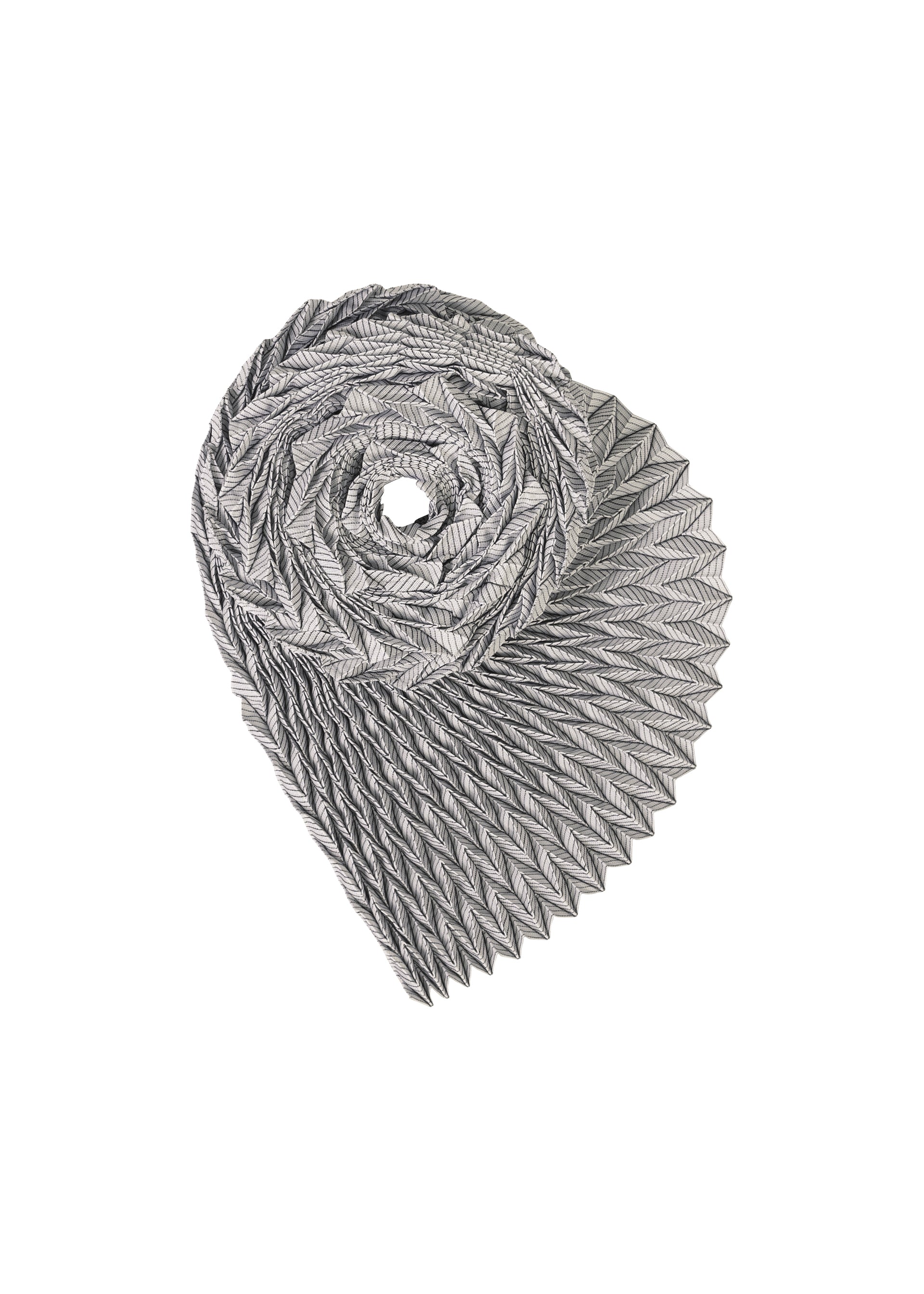 A product shot of the A-POC ABLE ISSEY MIYAKE TYPE O STOLE stole in white-hued (6).