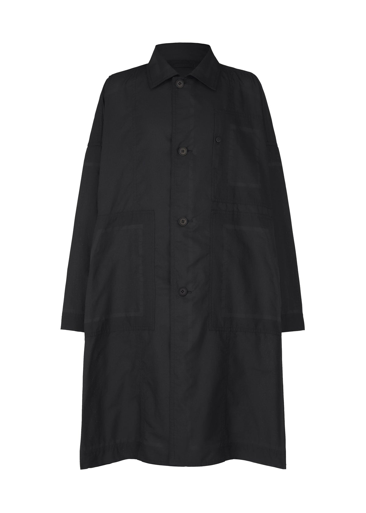 A product shot of the A-POC ABLE ISSEY MIYAKE TYPE U 002 coat in black (15).
