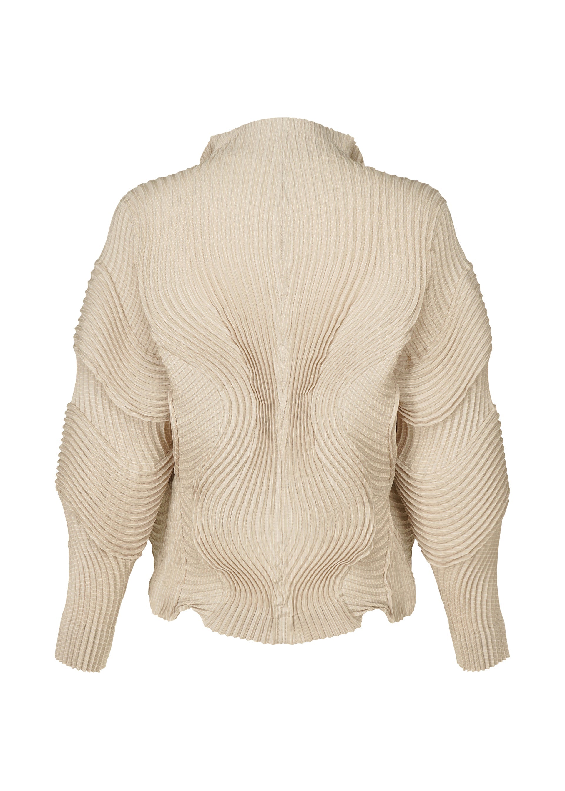 A detail shot of the A-POC ABLE ISSEY MIYAKE TYPE O 004 jacket.