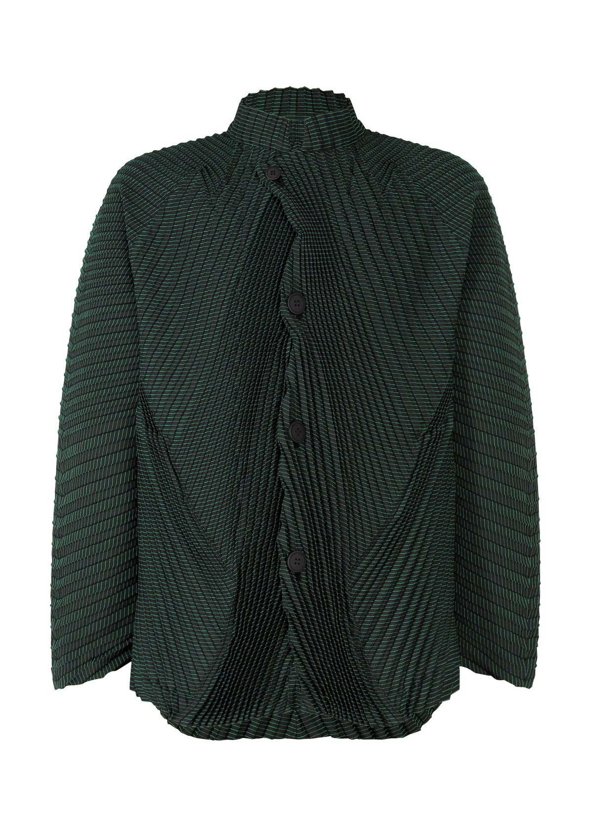 A product shot of the A-POC ABLE ISSEY MIYAKE TYPE O 006 jacket in black-hued (17).