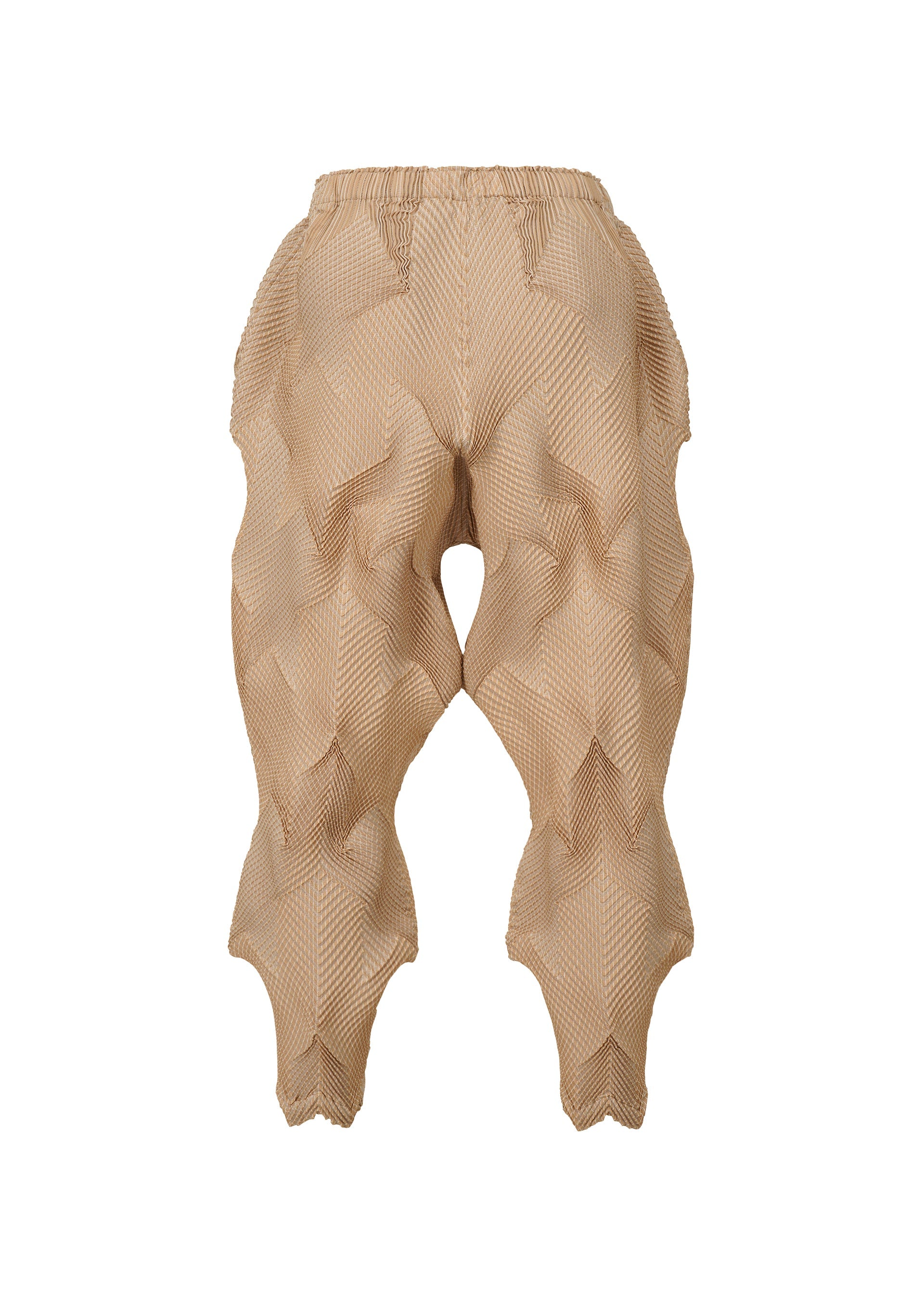 A detail shot of the A-POC ABLE ISSEY MIYAKE TYPE O 010 trousers.