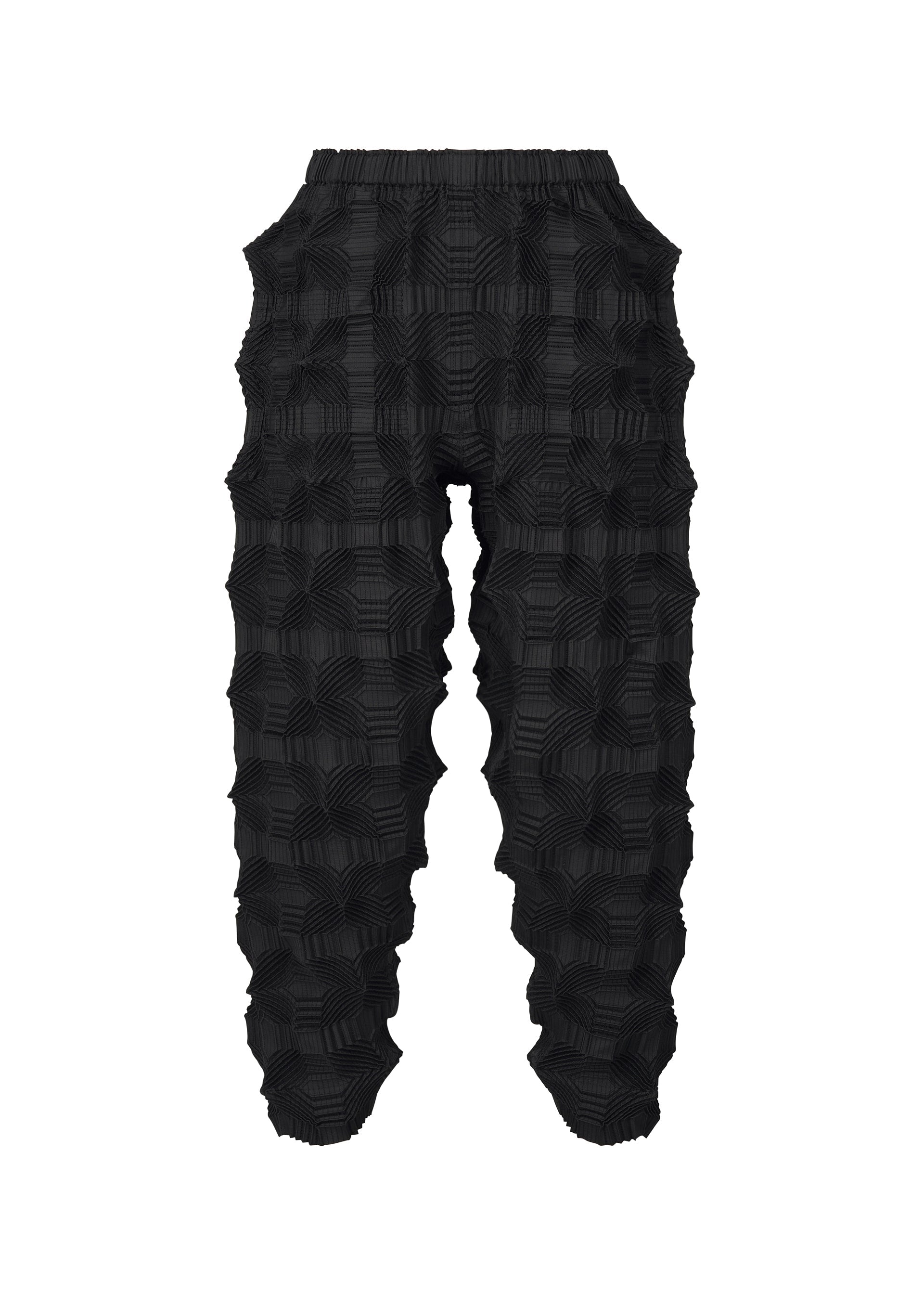 A product shot of the A-POC ABLE ISSEY MIYAKE TYPE O 016 trousers in black (15).