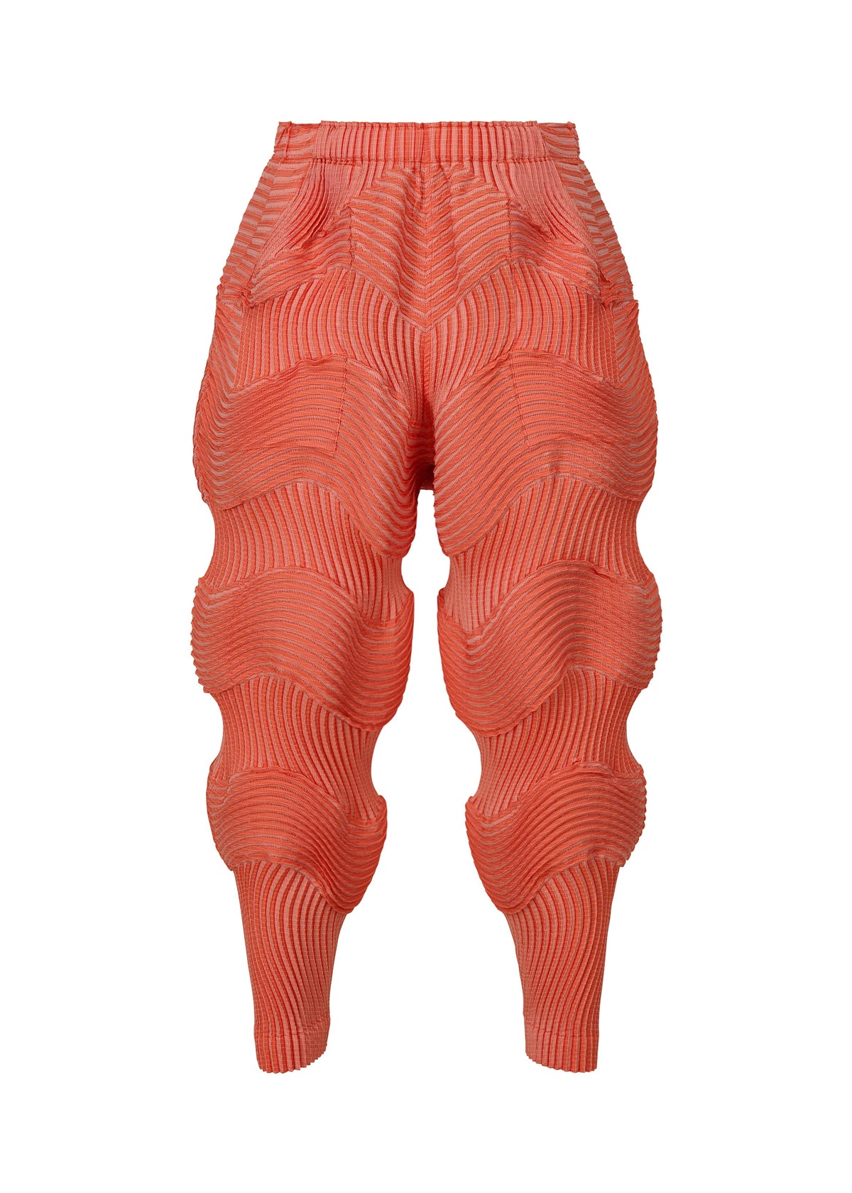 A product shot of the A-POC ABLE ISSEY MIYAKE TYPE O 004 trousers in orange.
