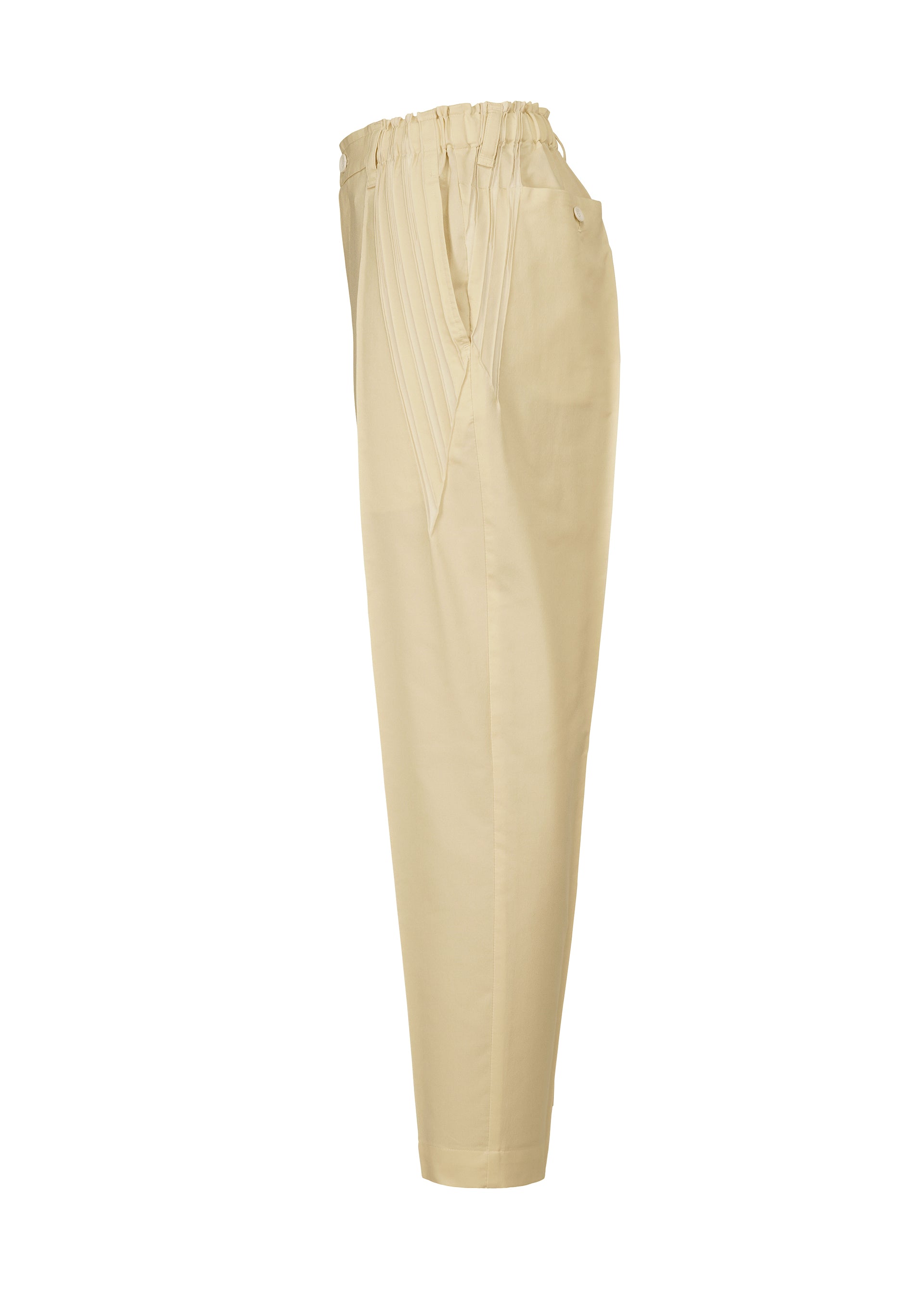 A detail shot of the A-POC ABLE ISSEY MIYAKE TYPE S 001 1 trousers.