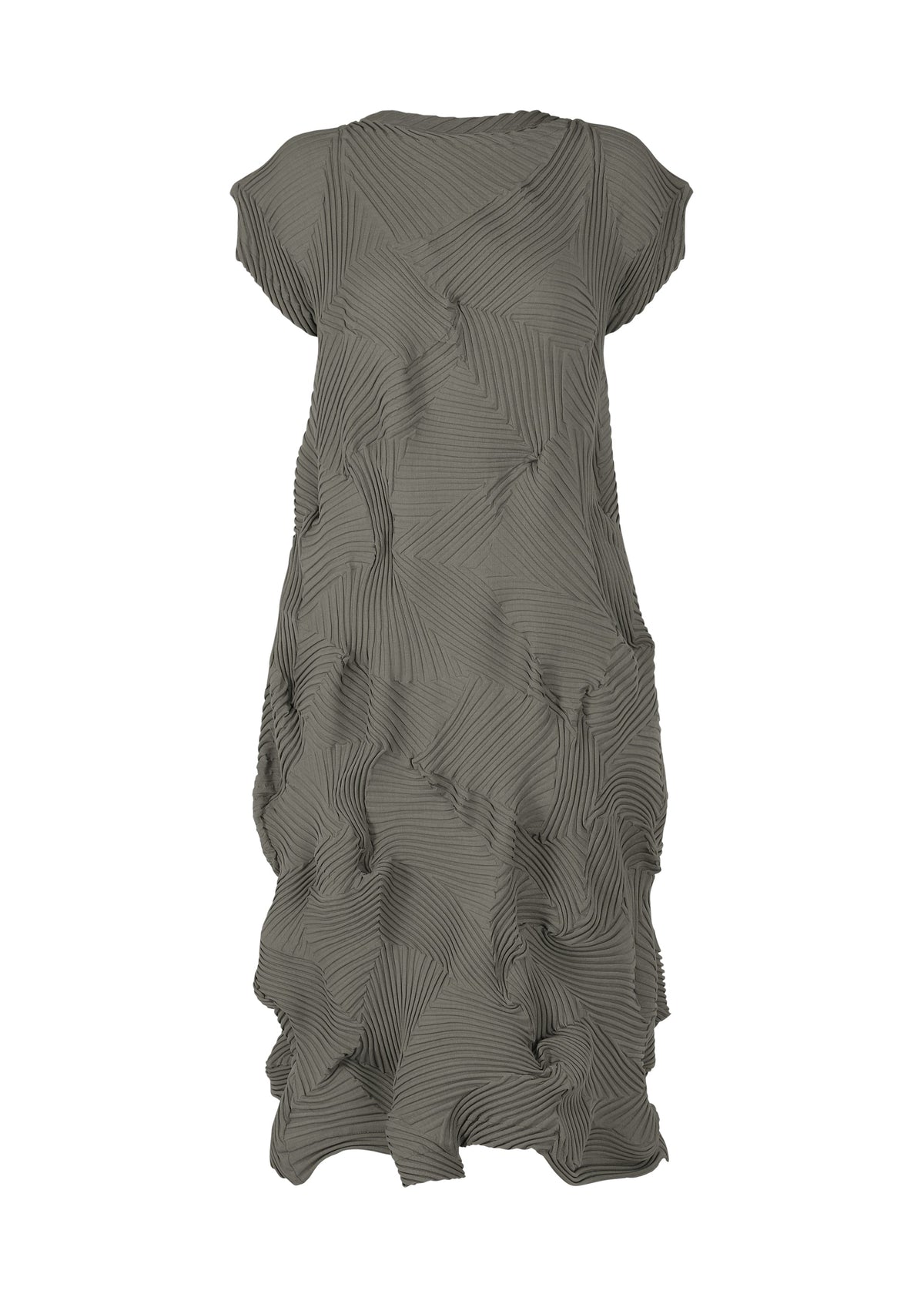 A product shot of the A-POC ABLE ISSEY MIYAKE TYPE P 003 dress in greige (43).