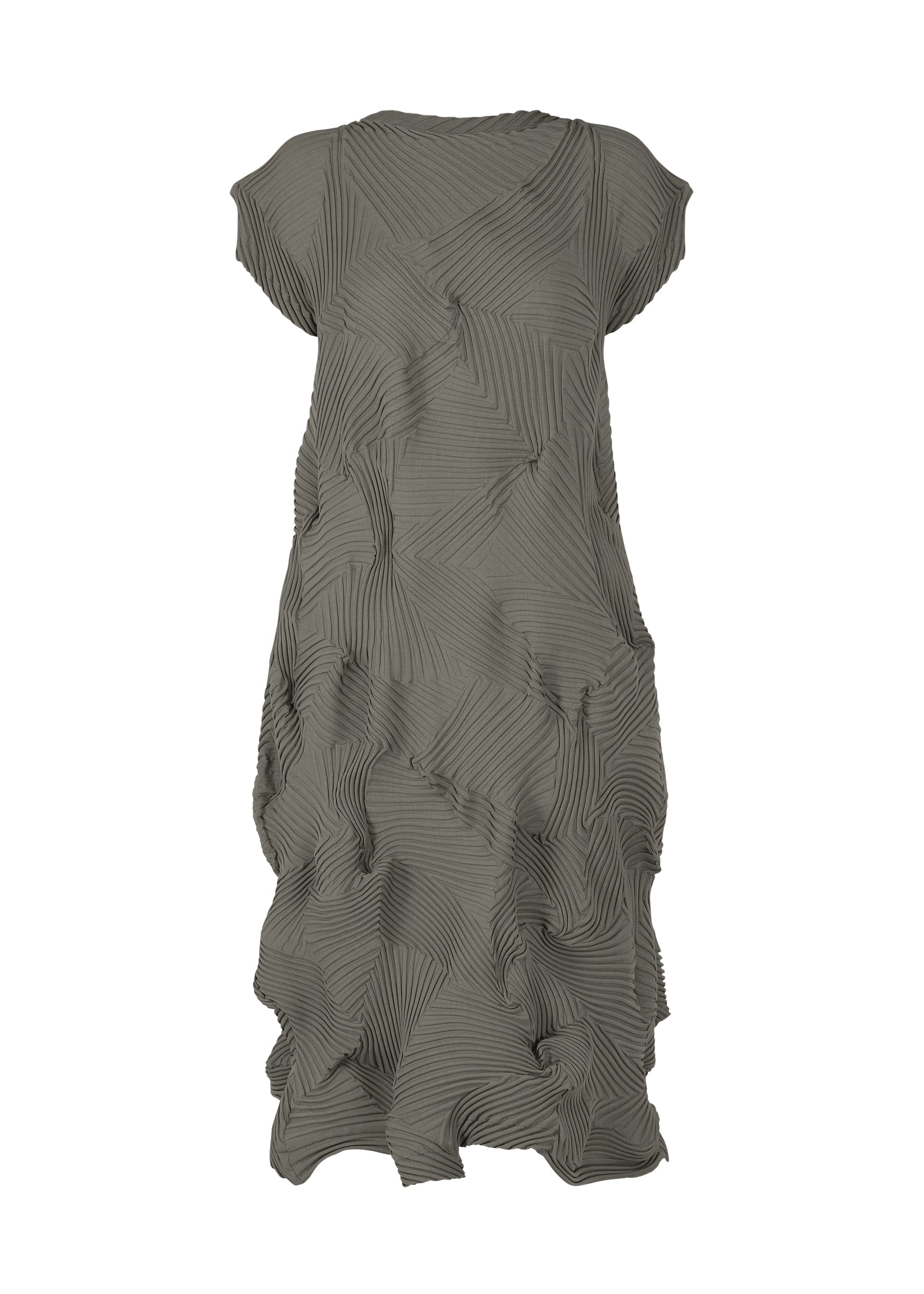 A product shot of the A-POC ABLE ISSEY MIYAKE TYPE P 003 dress in greige (43).