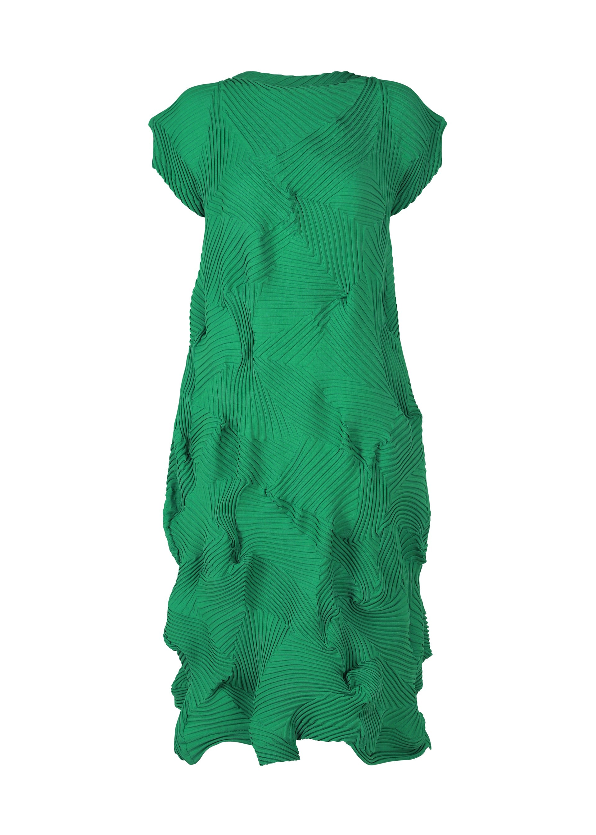 A product shot of the A-POC ABLE ISSEY MIYAKE TYPE P 003 dress in green (62).