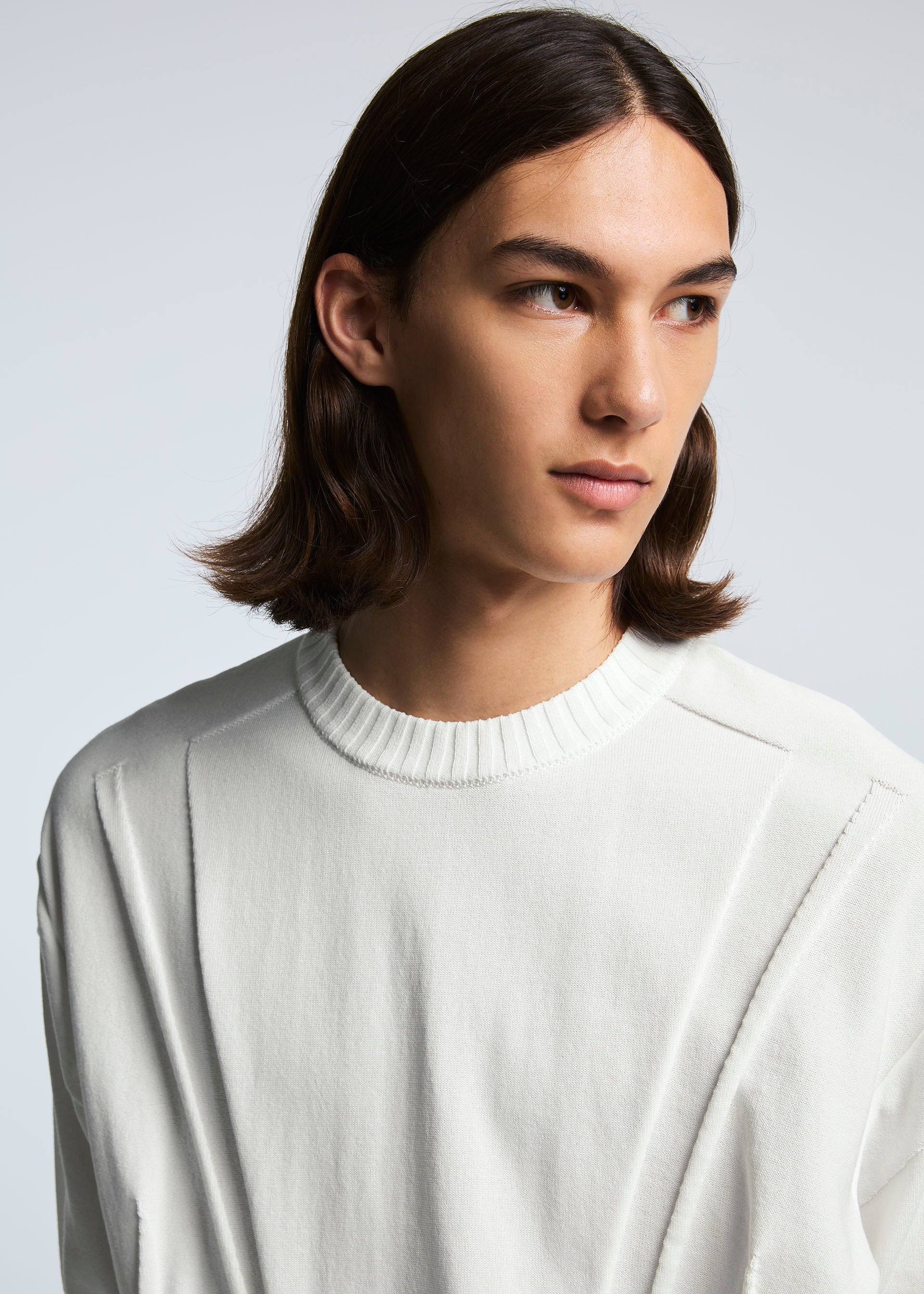 A model wears the A-POC ABLE ISSEY MIYAKE TYPE K 003 2 top.