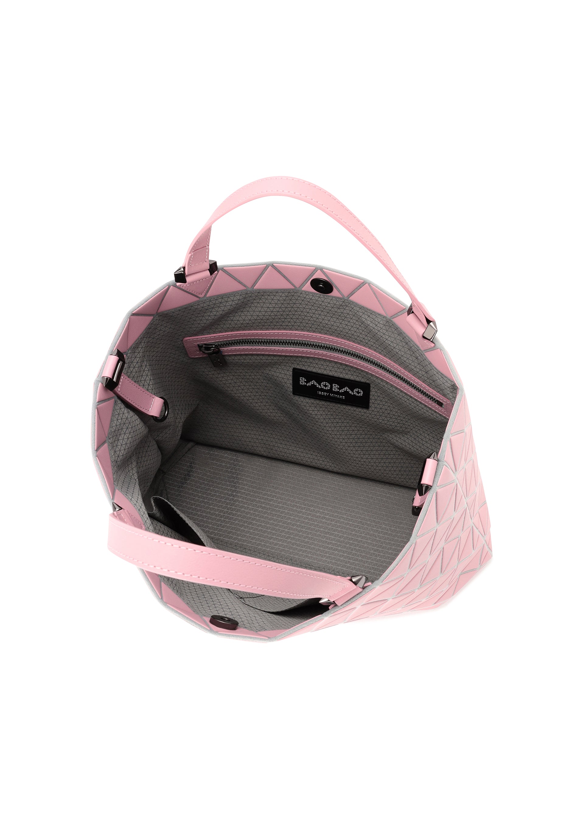 A detail shot of the BAO BAO ISSEY MIYAKE CRYSTAL MATTE handbag