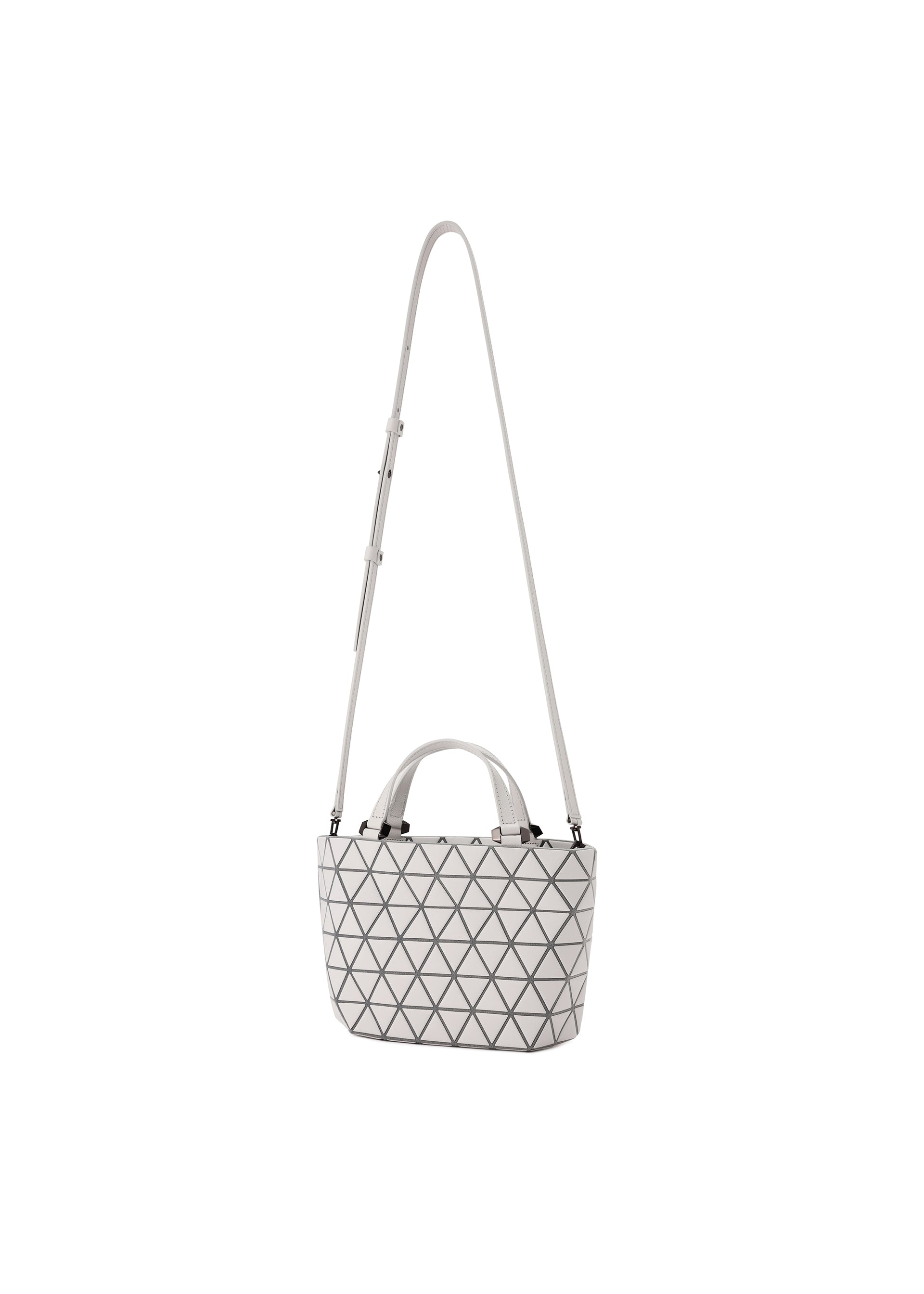 A detail shot of the BAO BAO ISSEY MIYAKE CRYSTAL MATTE handbag