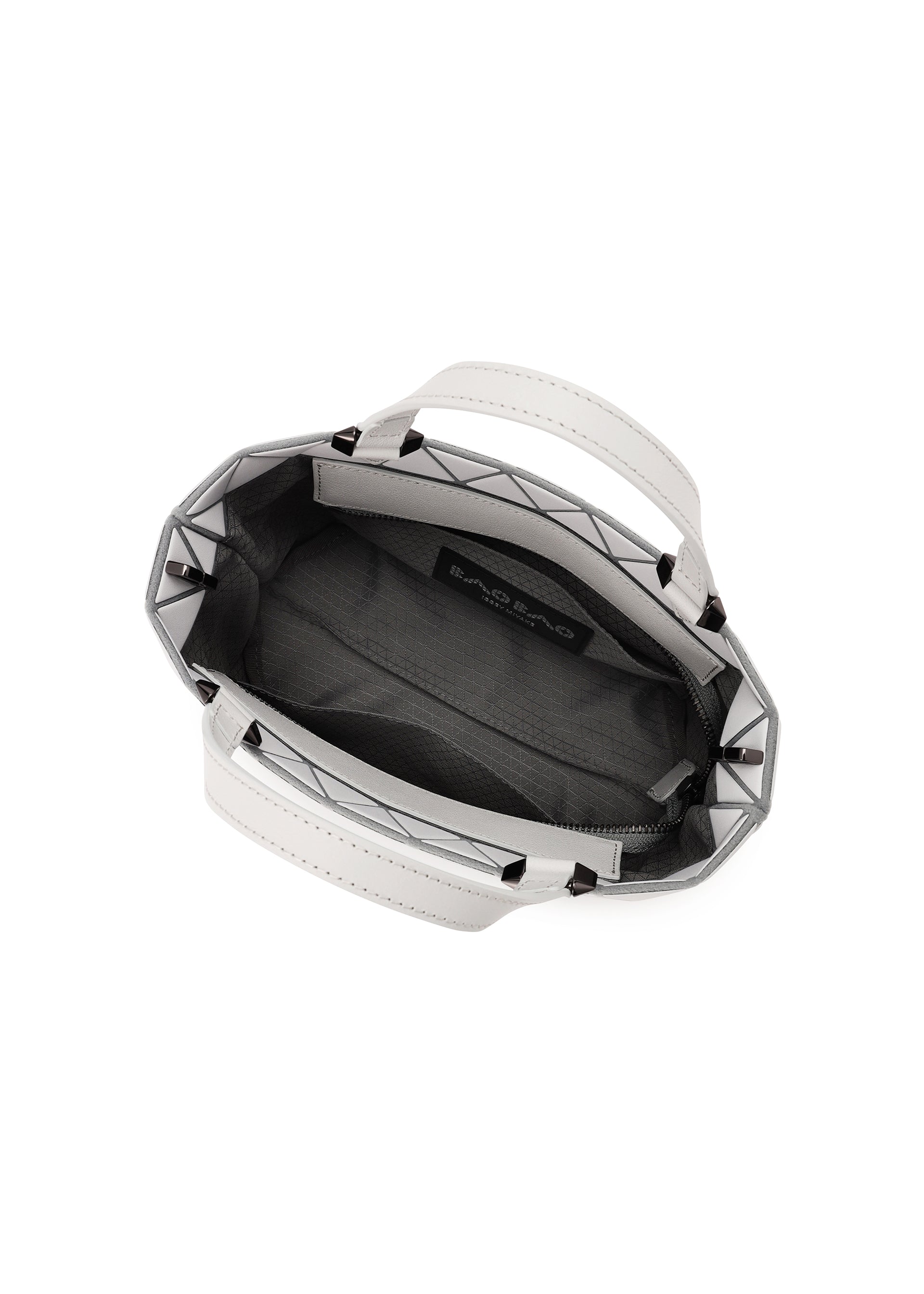 A detail shot of the BAO BAO ISSEY MIYAKE CRYSTAL MATTE handbag
