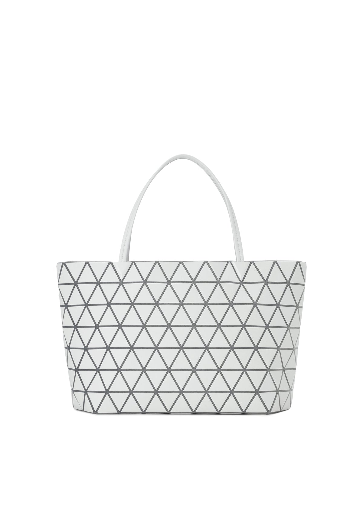 A product shot of the BAO BAO ISSEY MIYAKE BATEAU MATTE hand bag in light grey (11).