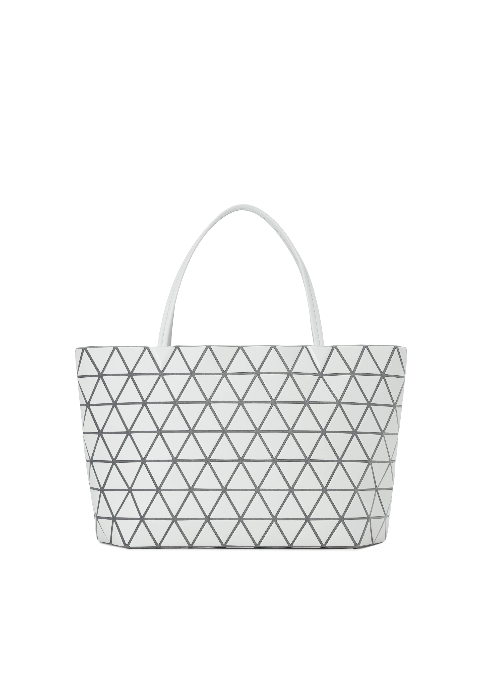 A product shot of the BAO BAO ISSEY MIYAKE BATEAU MATTE hand bag in light grey (11).