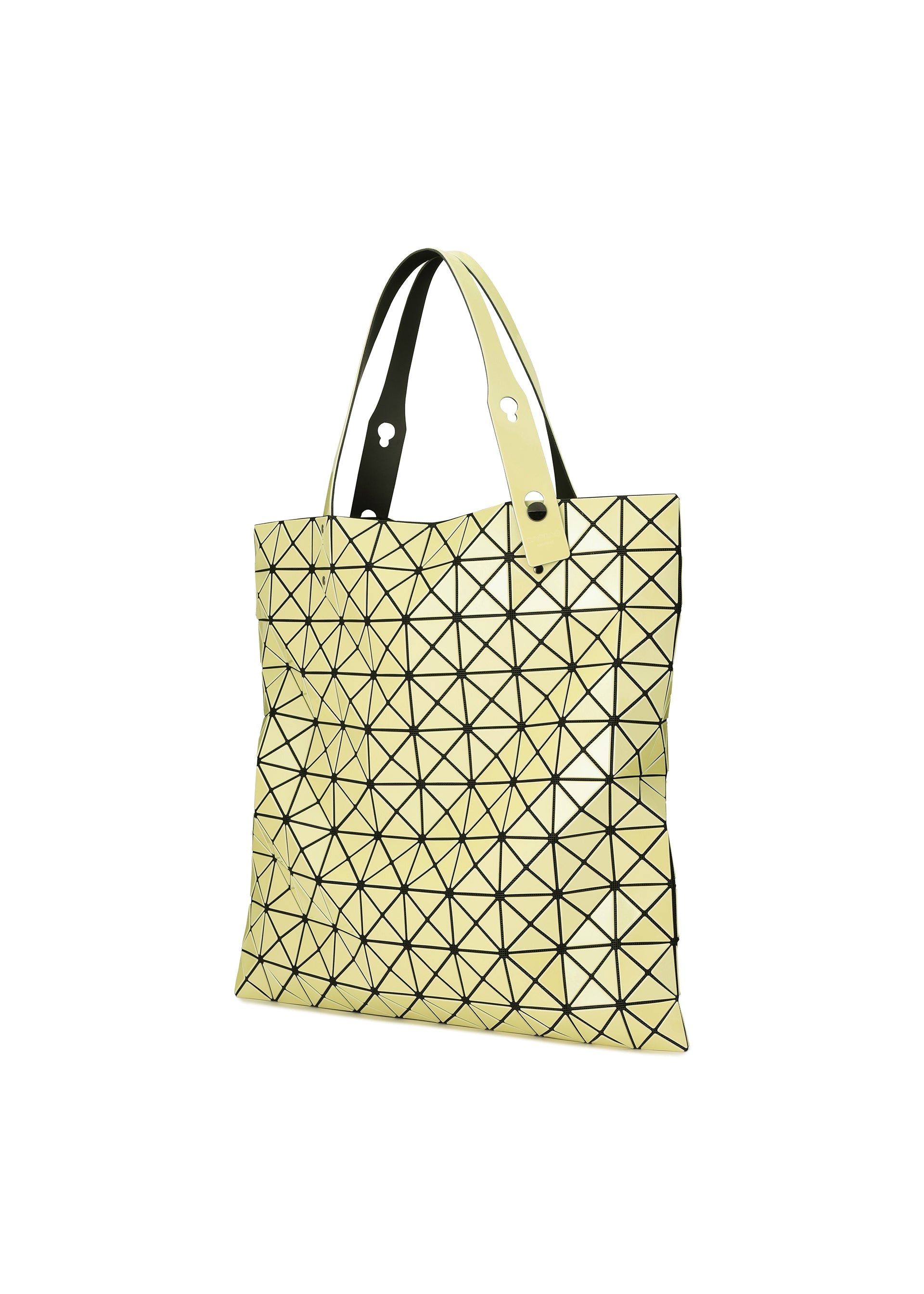 A detail shot of the BAO BAO ISSEY MIYAKE PRISM METALLIC tote.