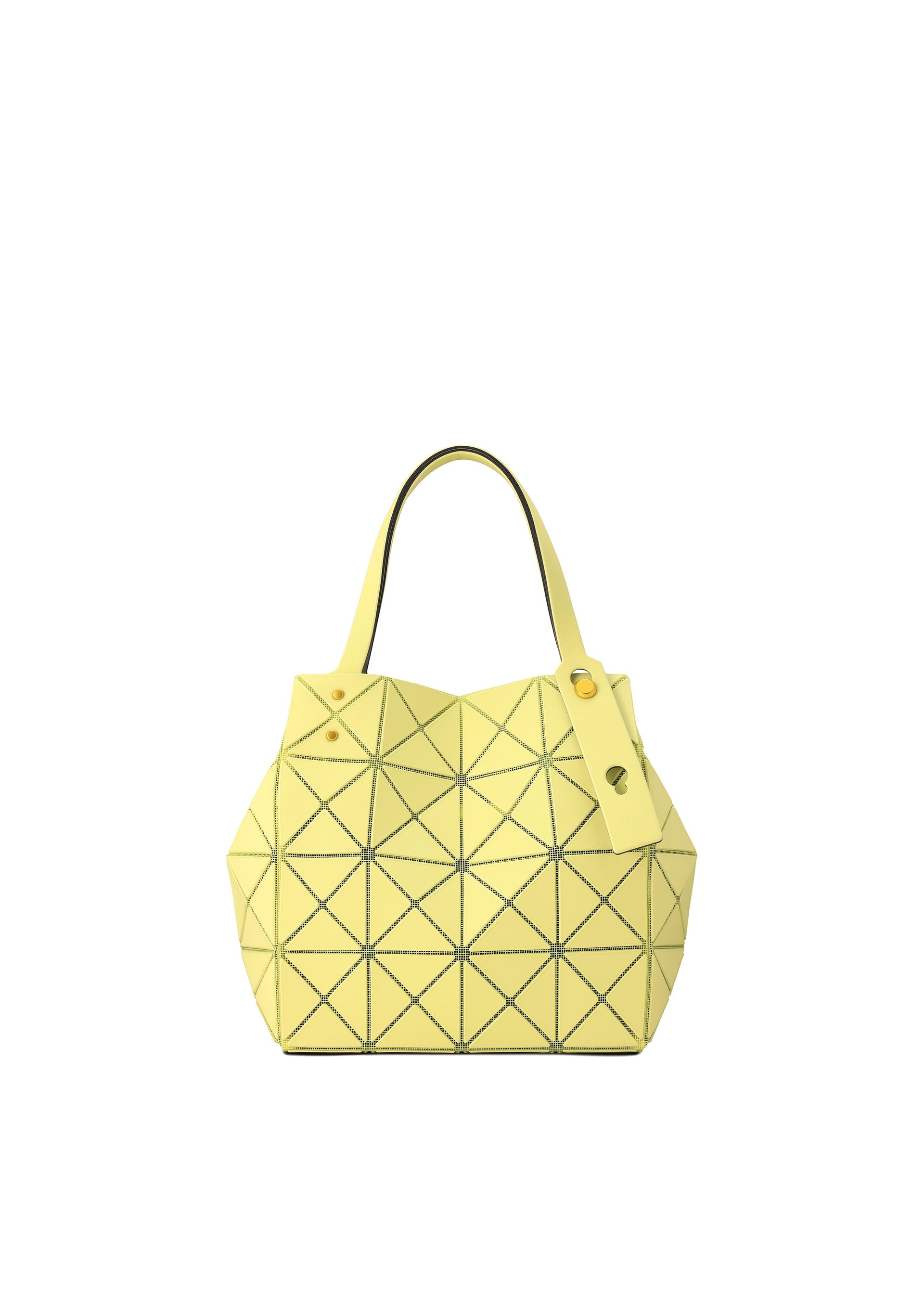 A product shot of the BAO BAO ISSEY MIYAKE CARAT hand bag in yellow (52).