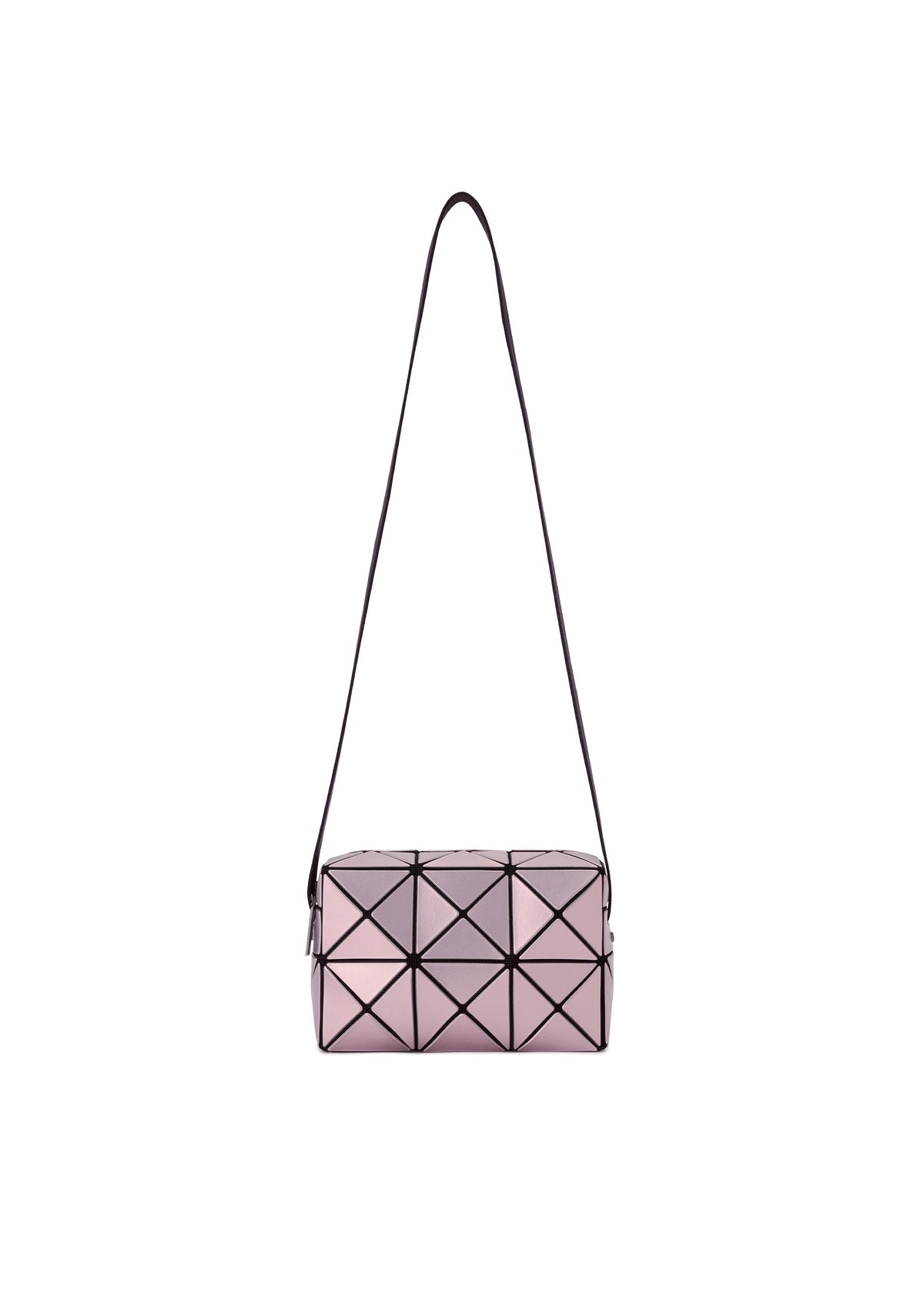 A product shot of the BAO BAO ISSEY MIYAKE CUBOID METALLIC shoulder bag in light pink (21).