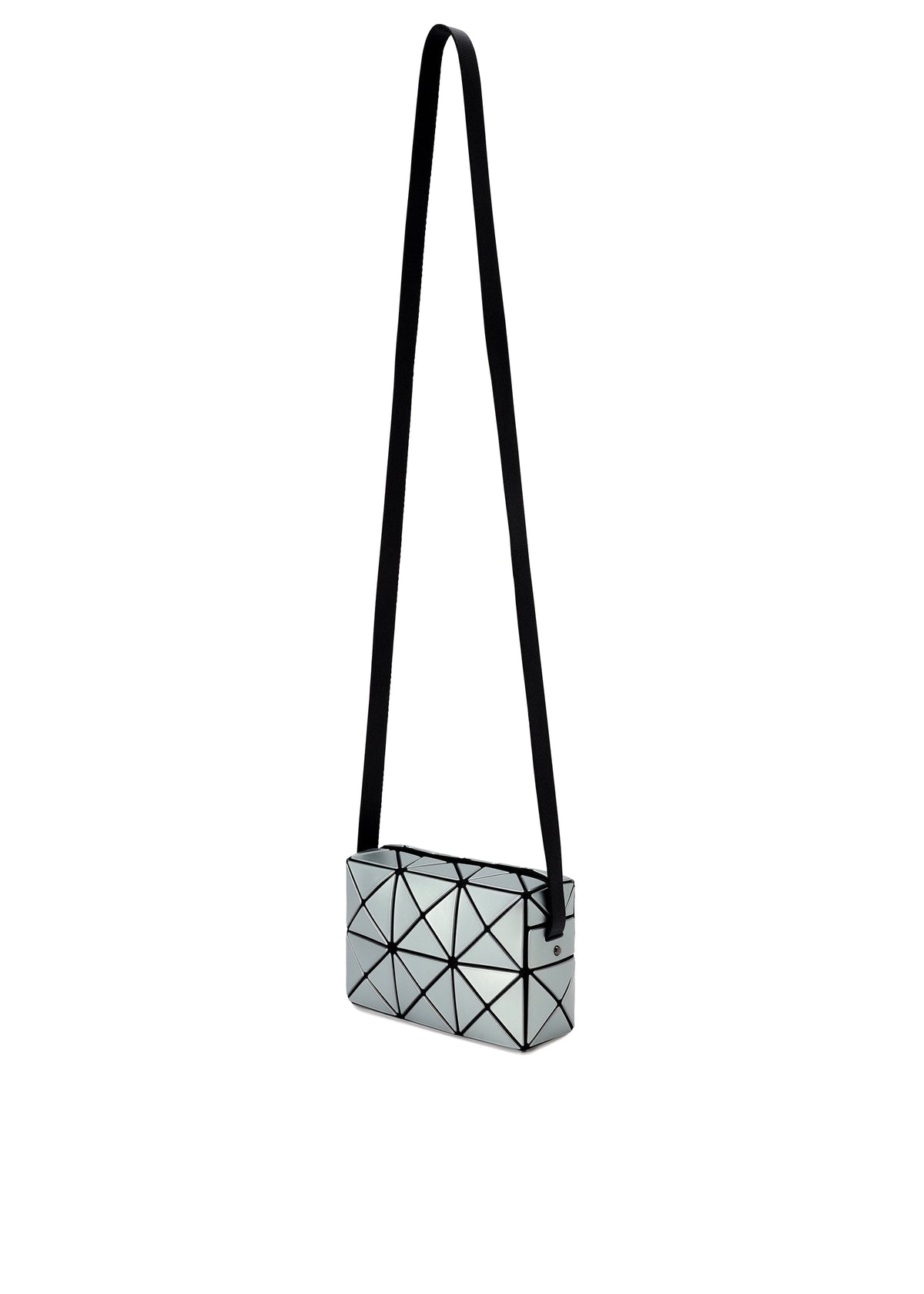 A detail shot of the BAO BAO ISSEY MIYAKE CUBOID METALLIC shoulder bag.