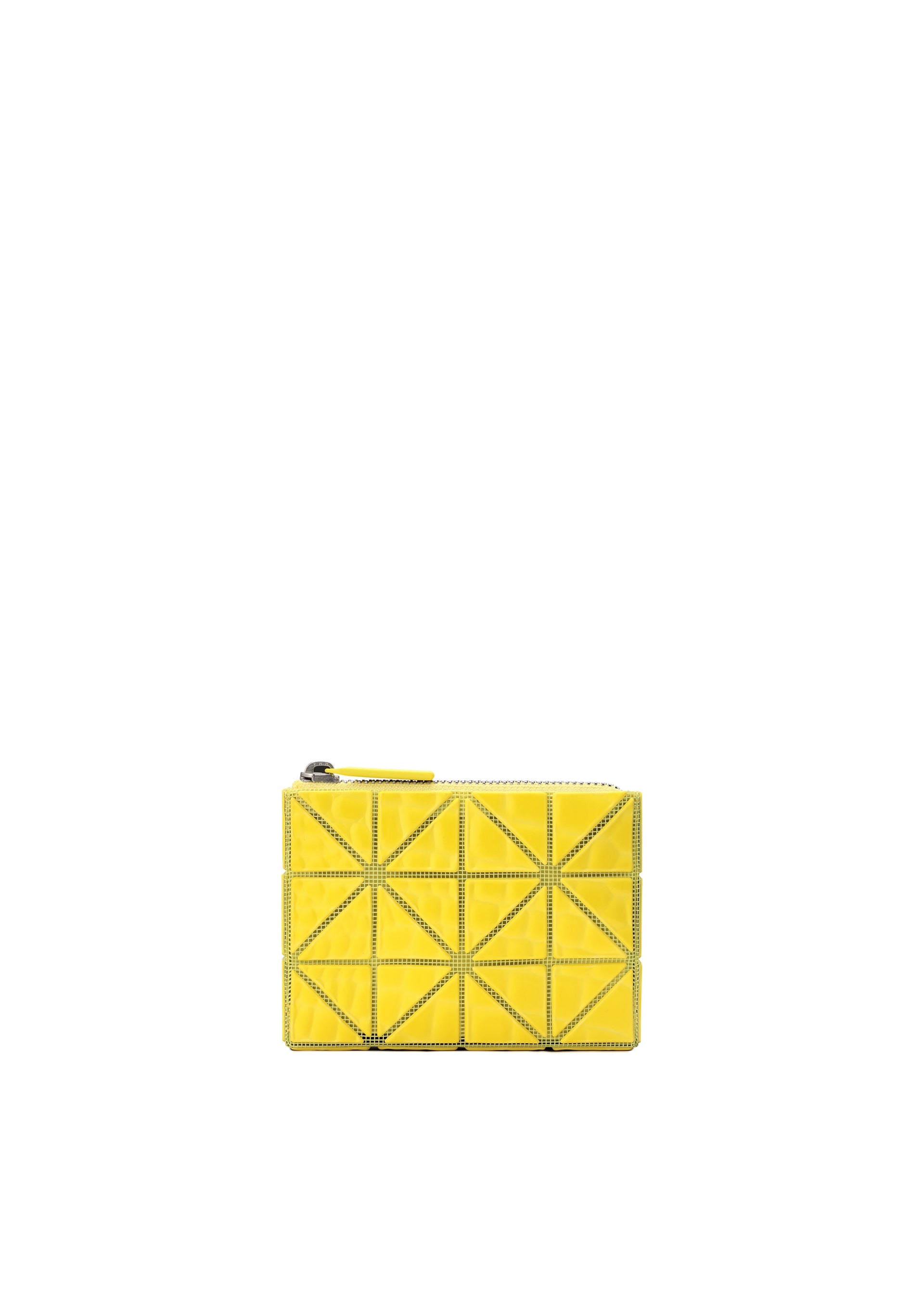 A product shot of the BAO BAO ISSEY MIYAKE CASSETTE wallet in yellow (52).