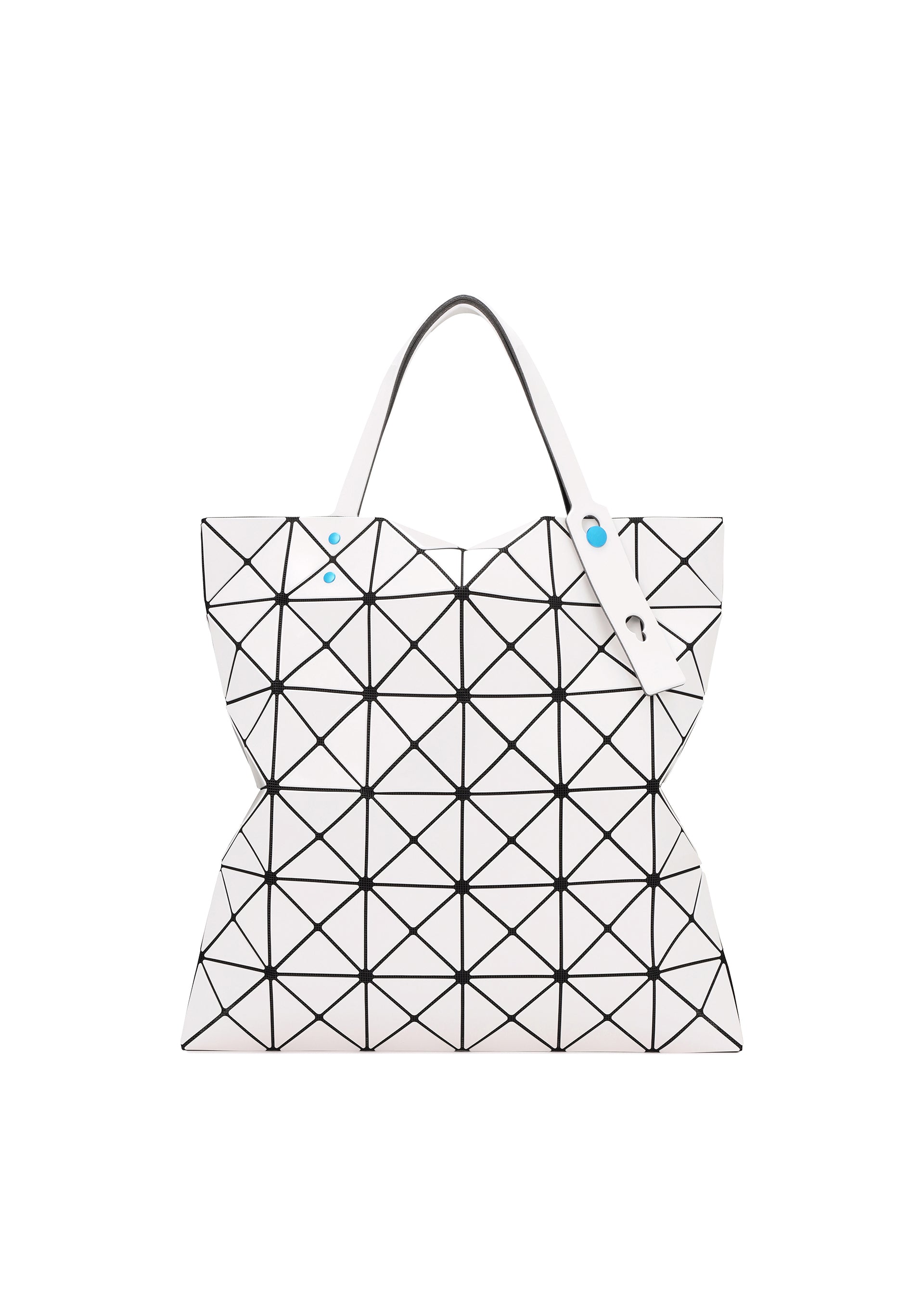 A detail shot of the BAO BAO ISSEY MIYAKE FRUITS tote.