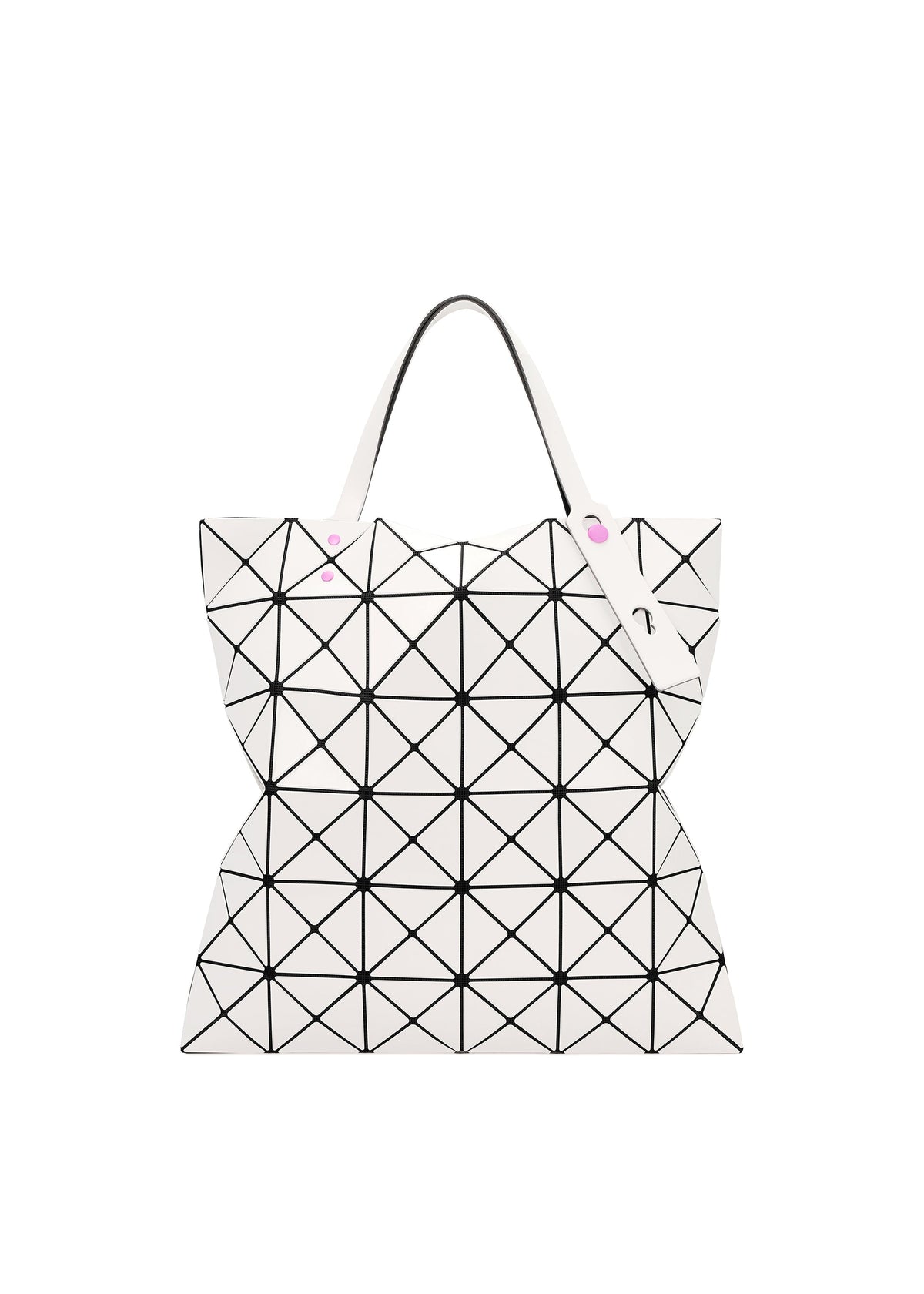 A detail shot of the BAO BAO ISSEY MIYAKE FRUITS tote.