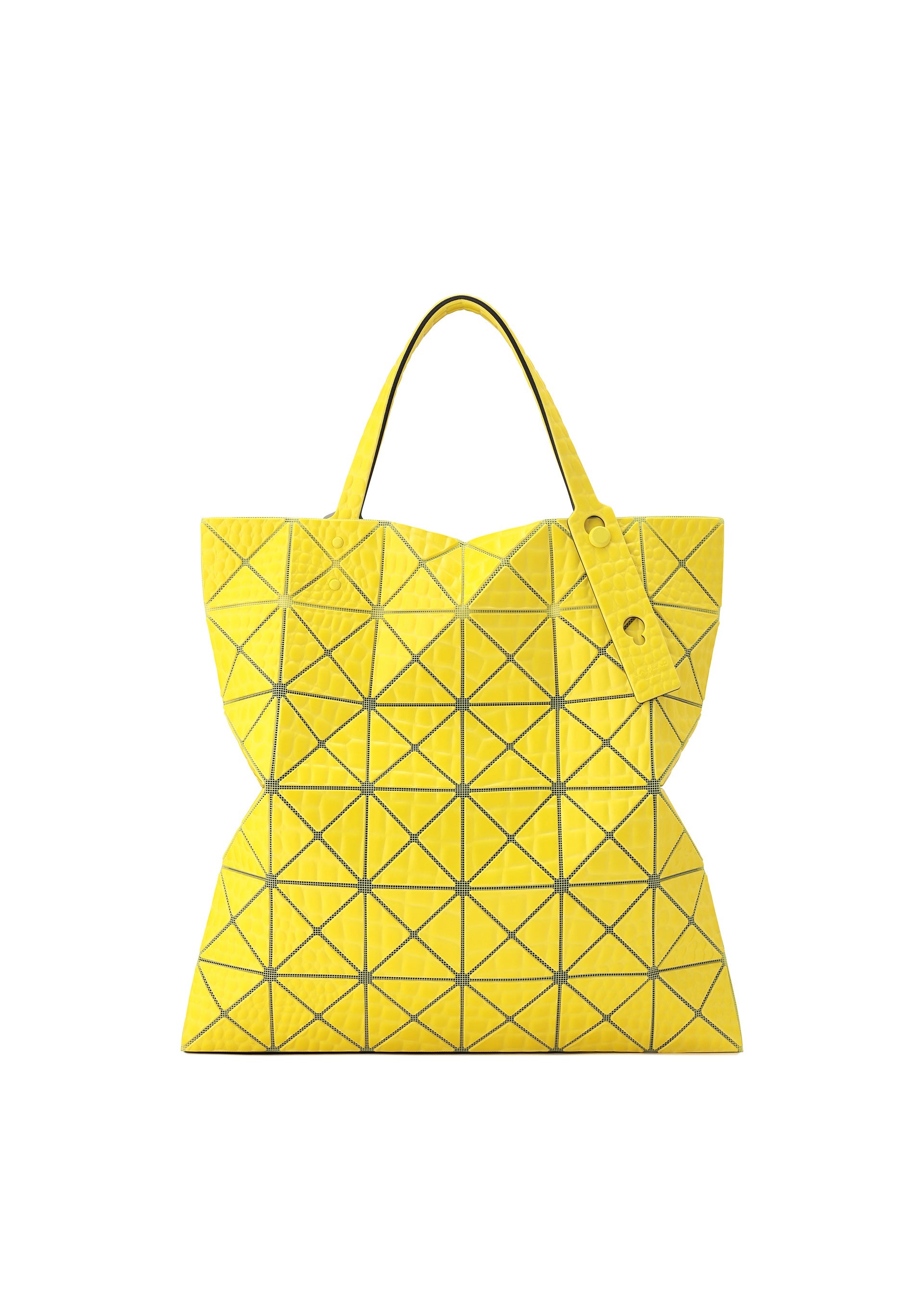 A product shot of the BAO BAO ISSEY MIYAKE KAIJU tote in yellow (52).