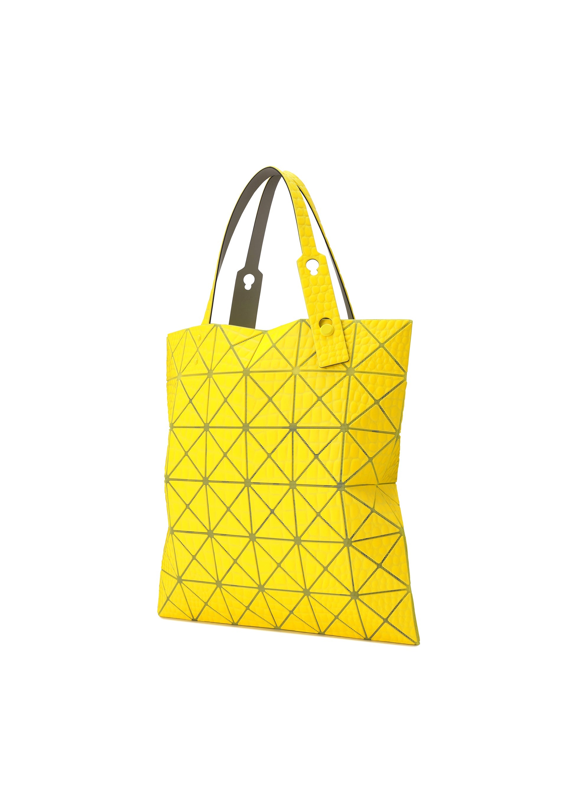 A detail shot of the BAO BAO ISSEY MIYAKE KAIJU tote.