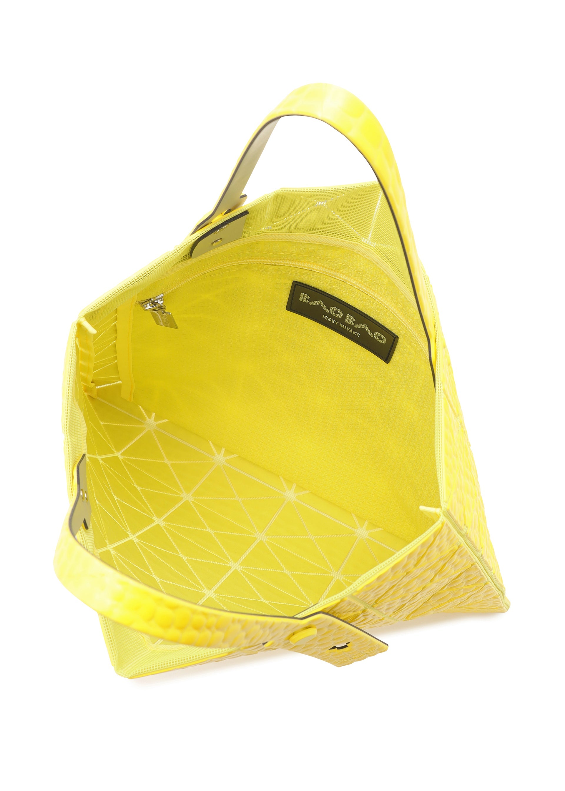 A detail shot of the BAO BAO ISSEY MIYAKE KAIJU tote.