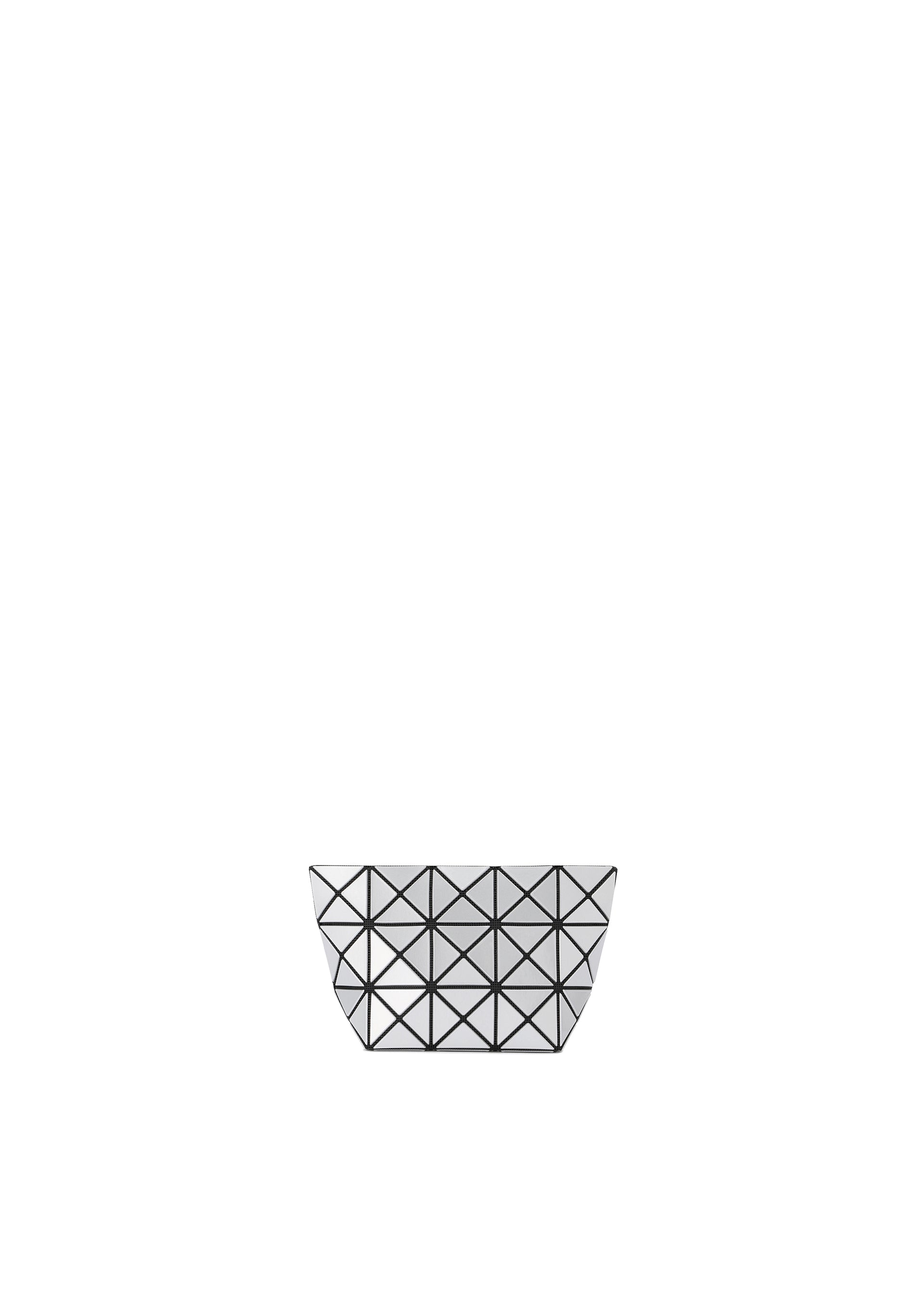 A product shot of the BAO BAO ISSEY MIYAKE PRISM pouch in silver.