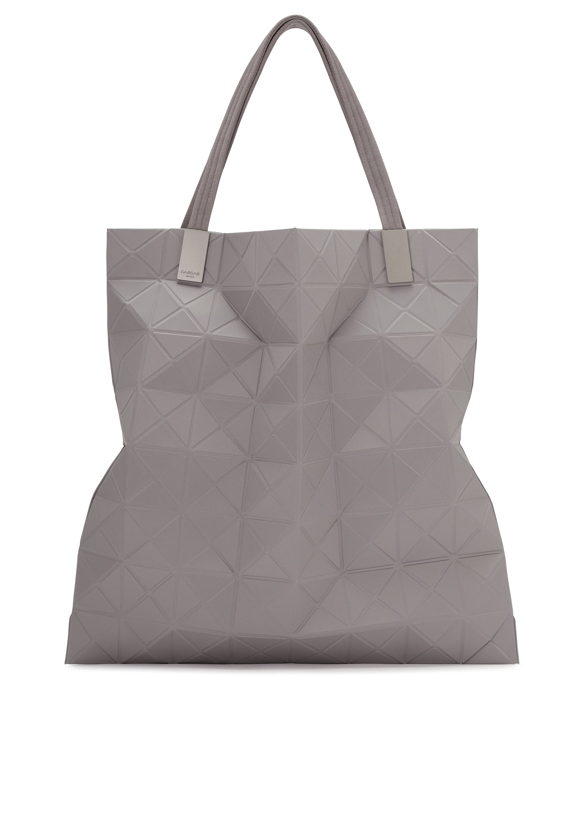 A product shot of the BAO BAO ISSEY MIYAKE TRACK tote in grey (12).