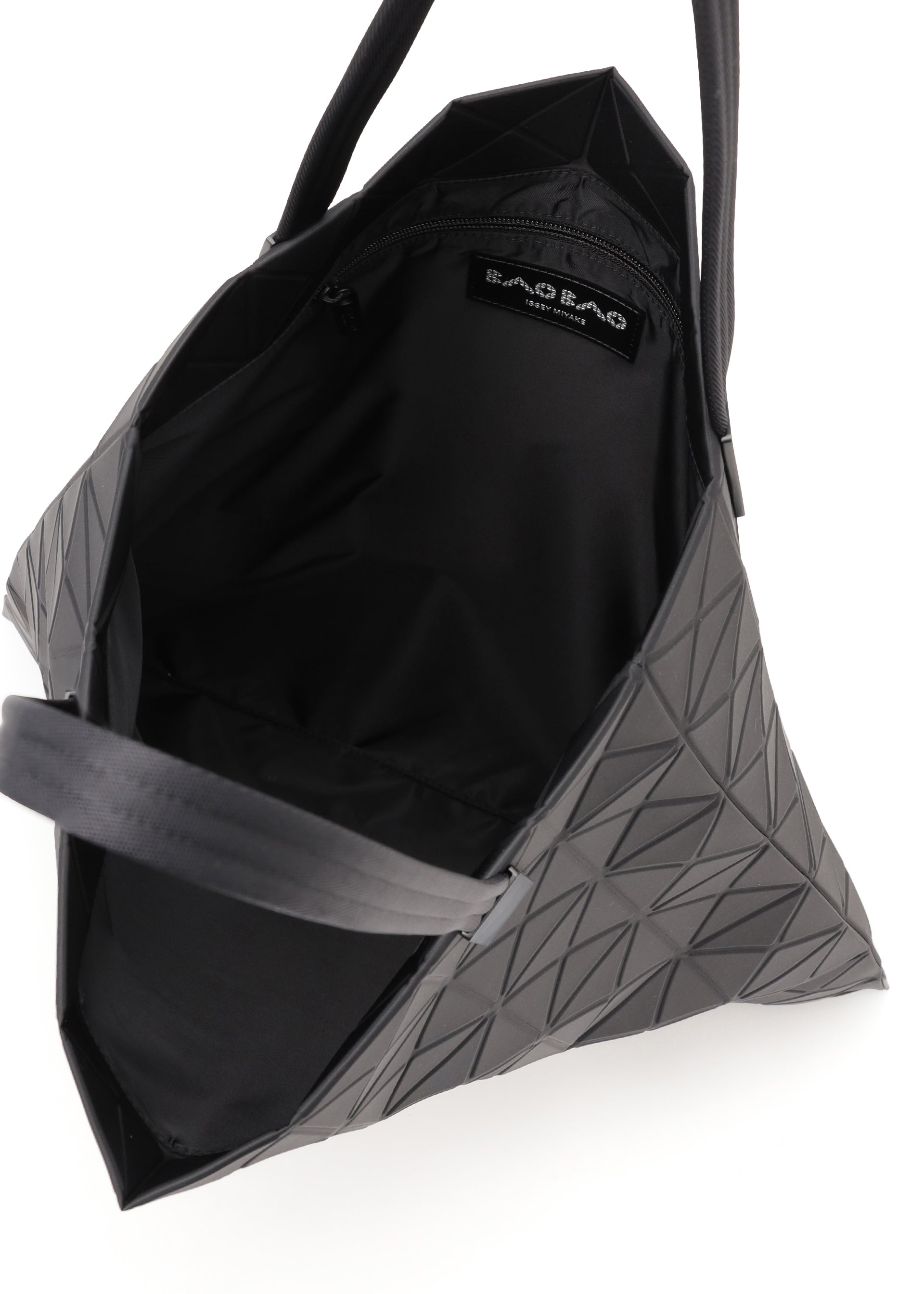 A detail shot of the BAO BAO ISSEY MIYAKE TRACK tote.