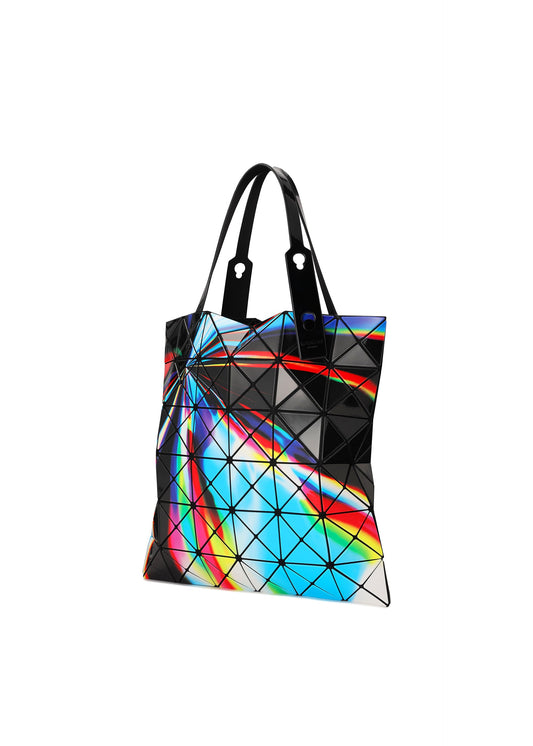 A detail shot of the BAO BAO ISSEY MIYAKE WARP tote.
