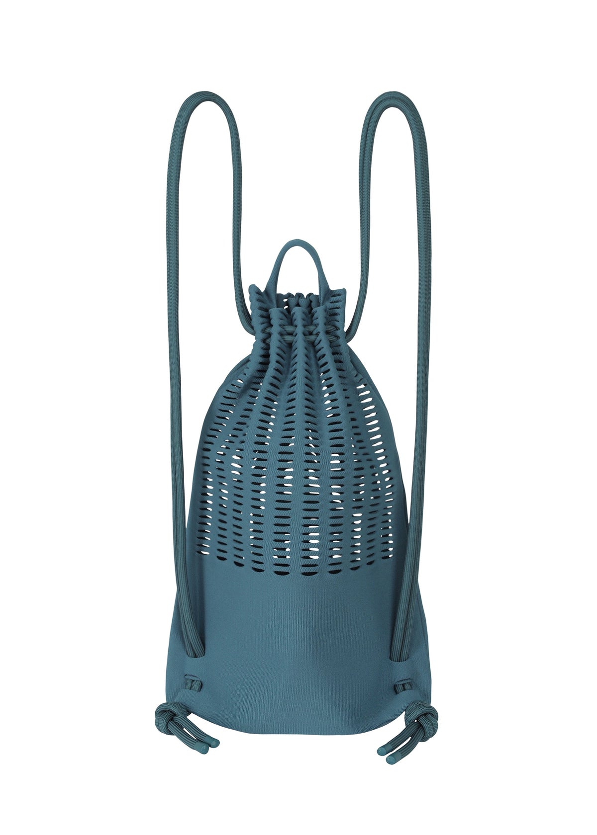 A detail shot of the GOOD GOODS ISSEY MIYAKE MOKKO KNAPSACK bag.