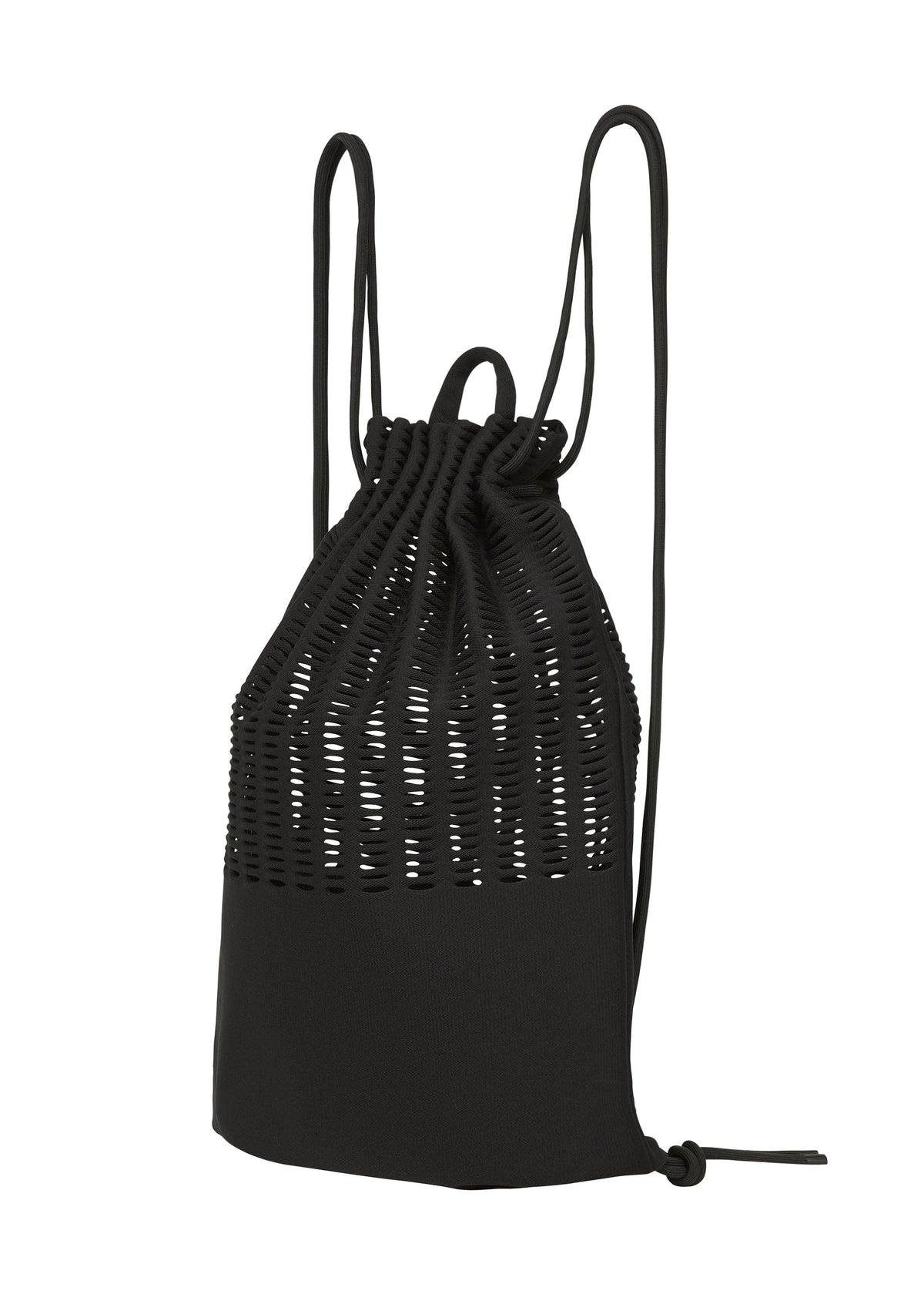 A product shot of the GOOD GOODS ISSEY MIYAKE MOKKO KNAPSACK bag in black (15).
