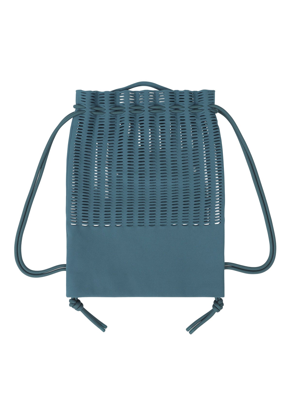 A detail shot of the GOOD GOODS ISSEY MIYAKE MOKKO KNAPSACK bag.