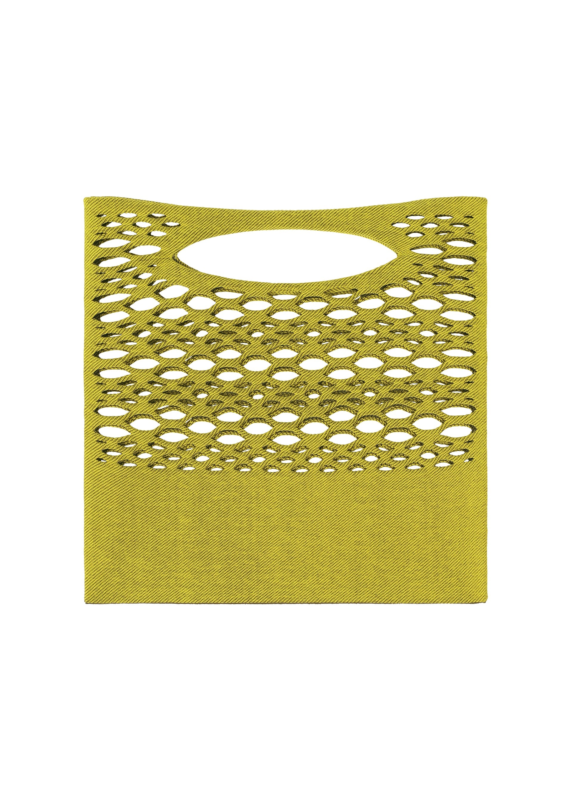 A detail shot of the GOOD GOODS ISSEY MIYAKE MOKKO BASKET bag.