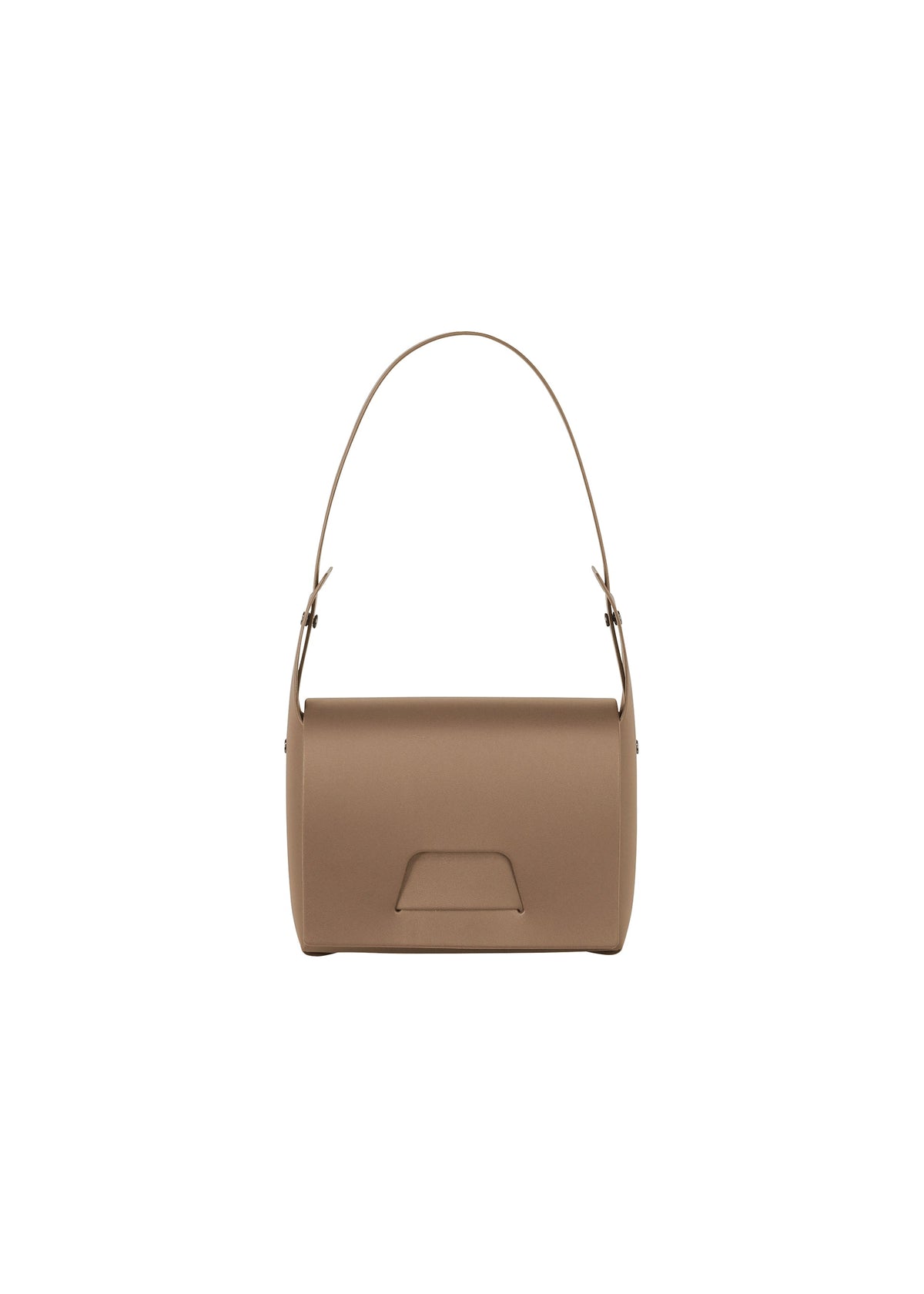 A detail shot of the GOOD GOODS ISSEY MIYAKE BOX bag.