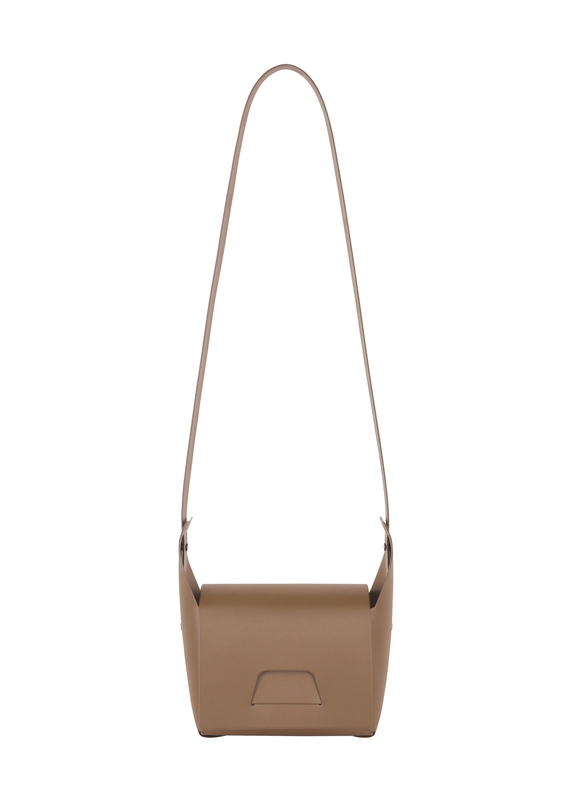 A detail shot of the GOOD GOODS ISSEY MIYAKE BOX bag.
