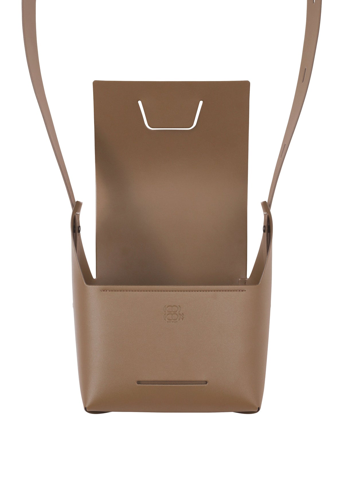 A detail shot of the GOOD GOODS ISSEY MIYAKE BOX bag.