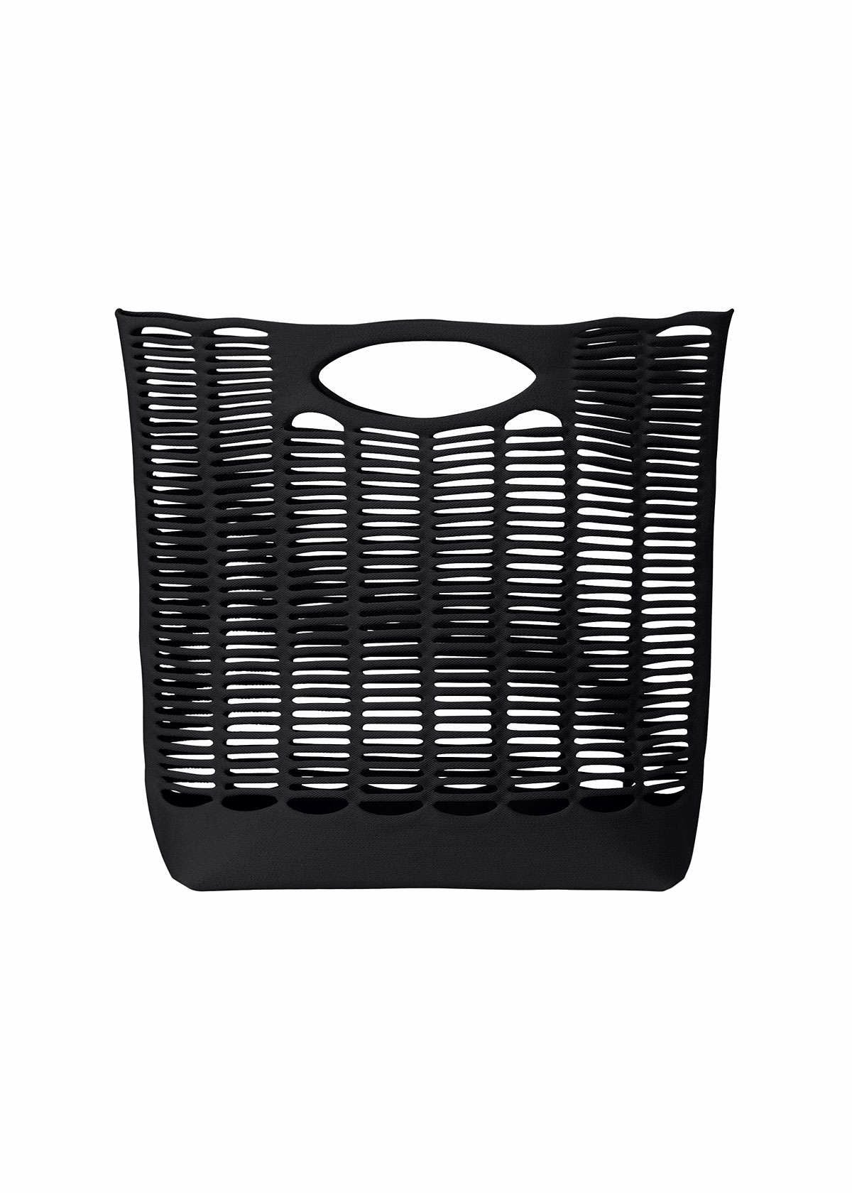 A product shot of the GOOD GOODS ISSEY MIYAKE MOKKO bag in black.