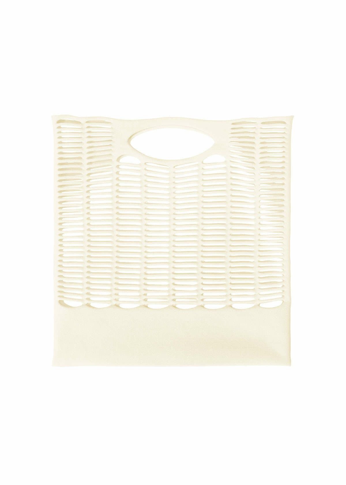 A detail shot of the GOOD GOODS ISSEY MIYAKE MOKKO bag.