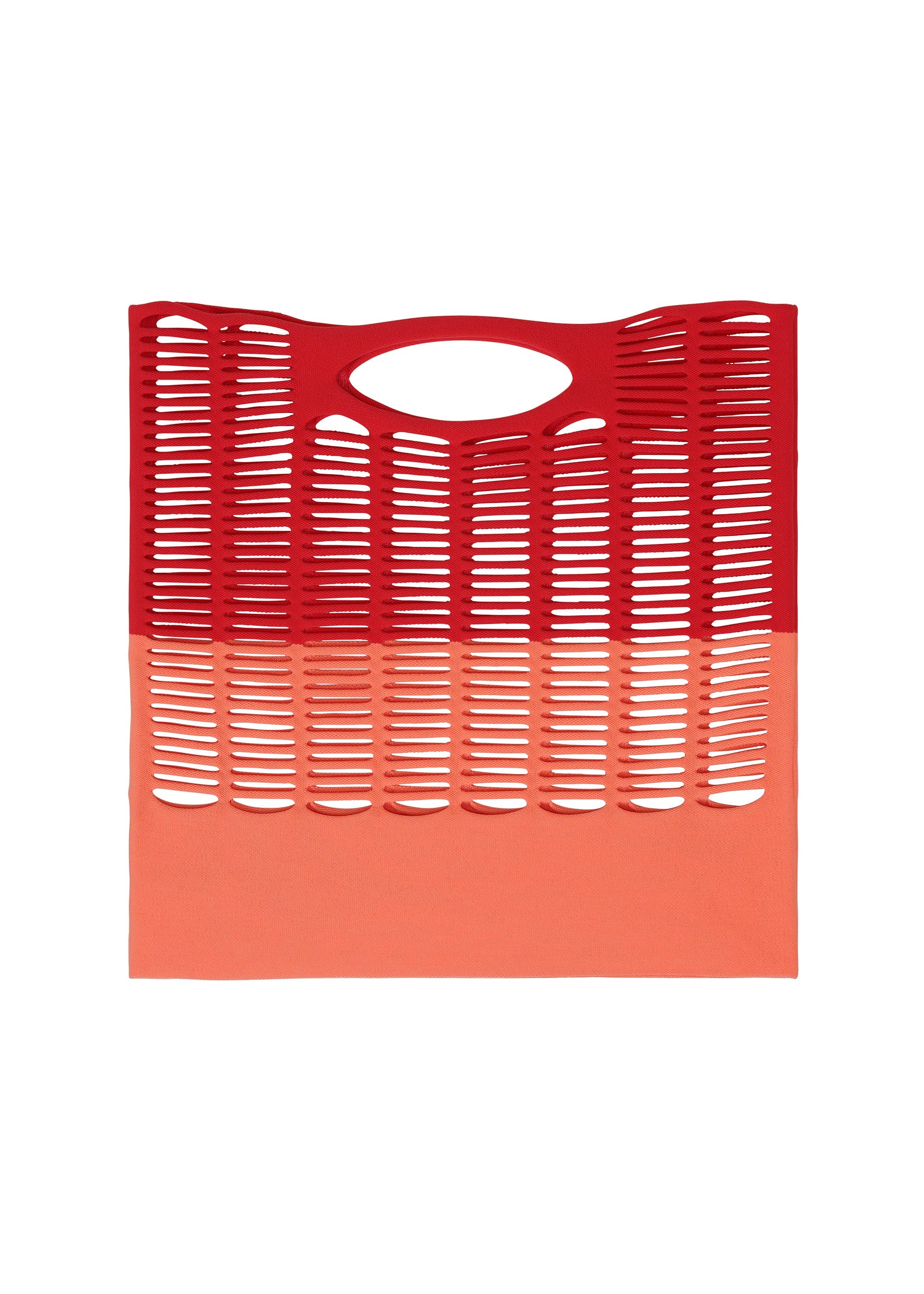 A detail shot of the GOOD GOODS ISSEY MIYAKE MOKKO BI COLOR bag.