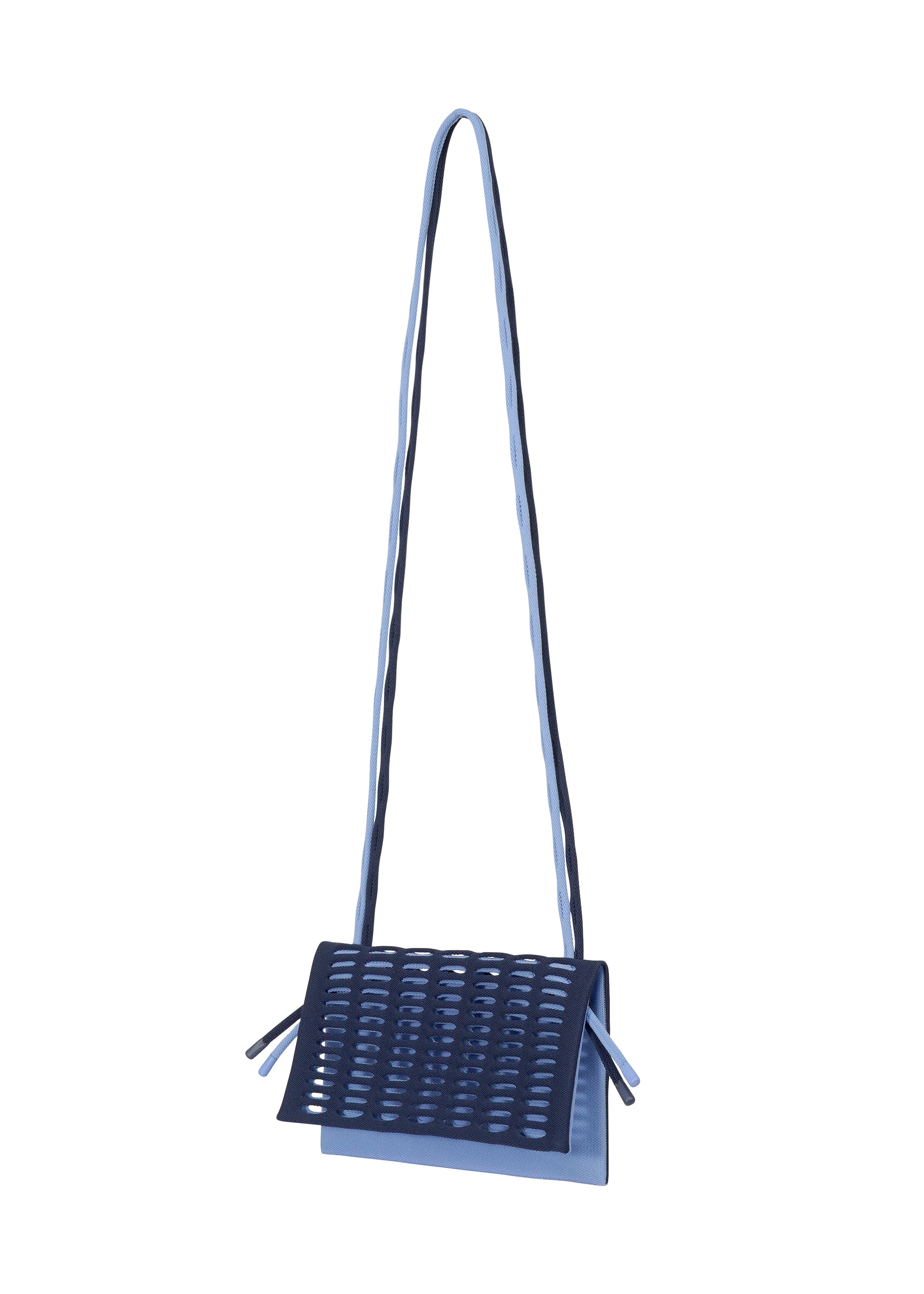 A detail shot of the GOOD GOODS ISSEY MIYAKE MOKKO BI COLOR bag.