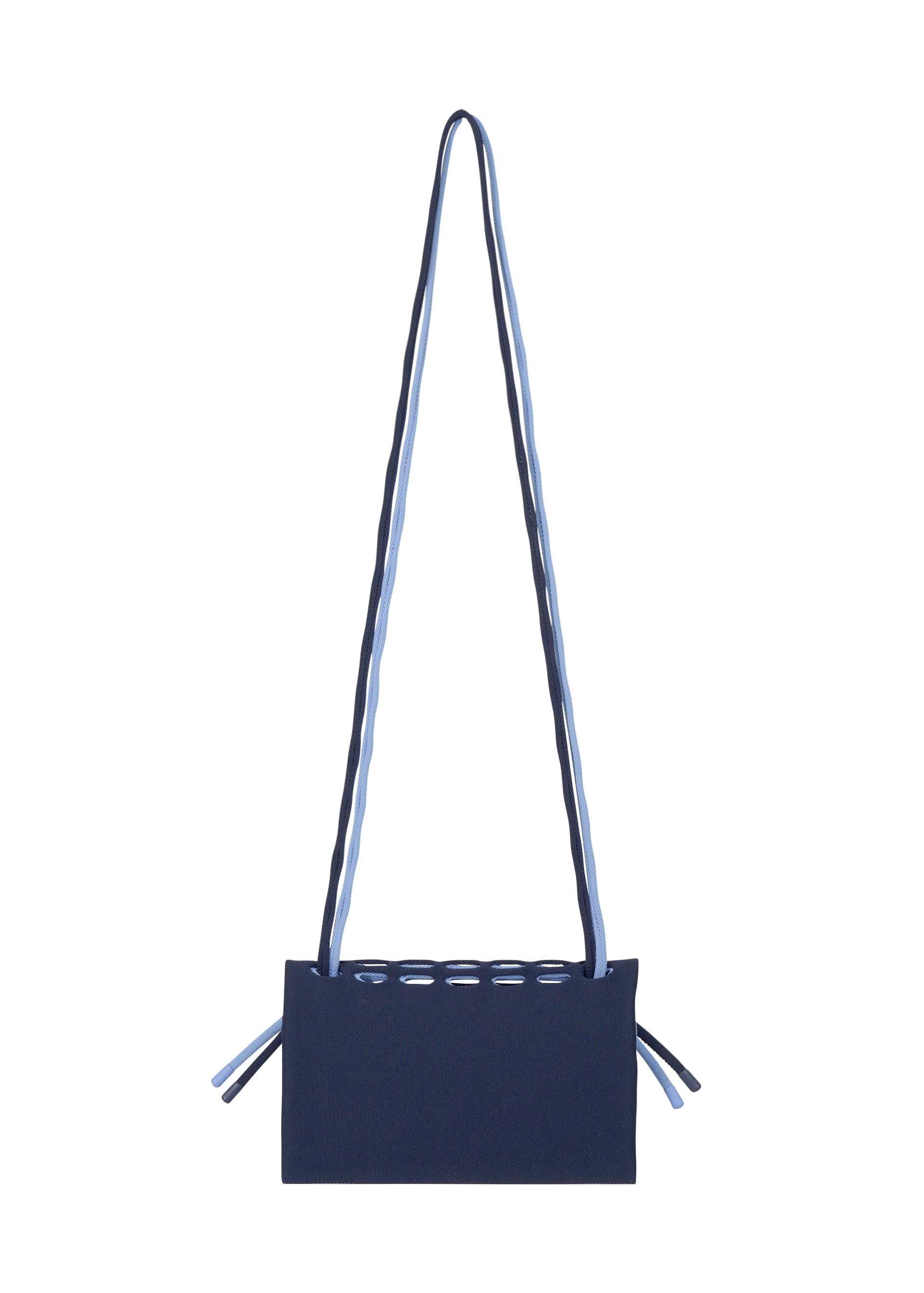 A detail shot of the GOOD GOODS ISSEY MIYAKE MOKKO BI COLOR bag.