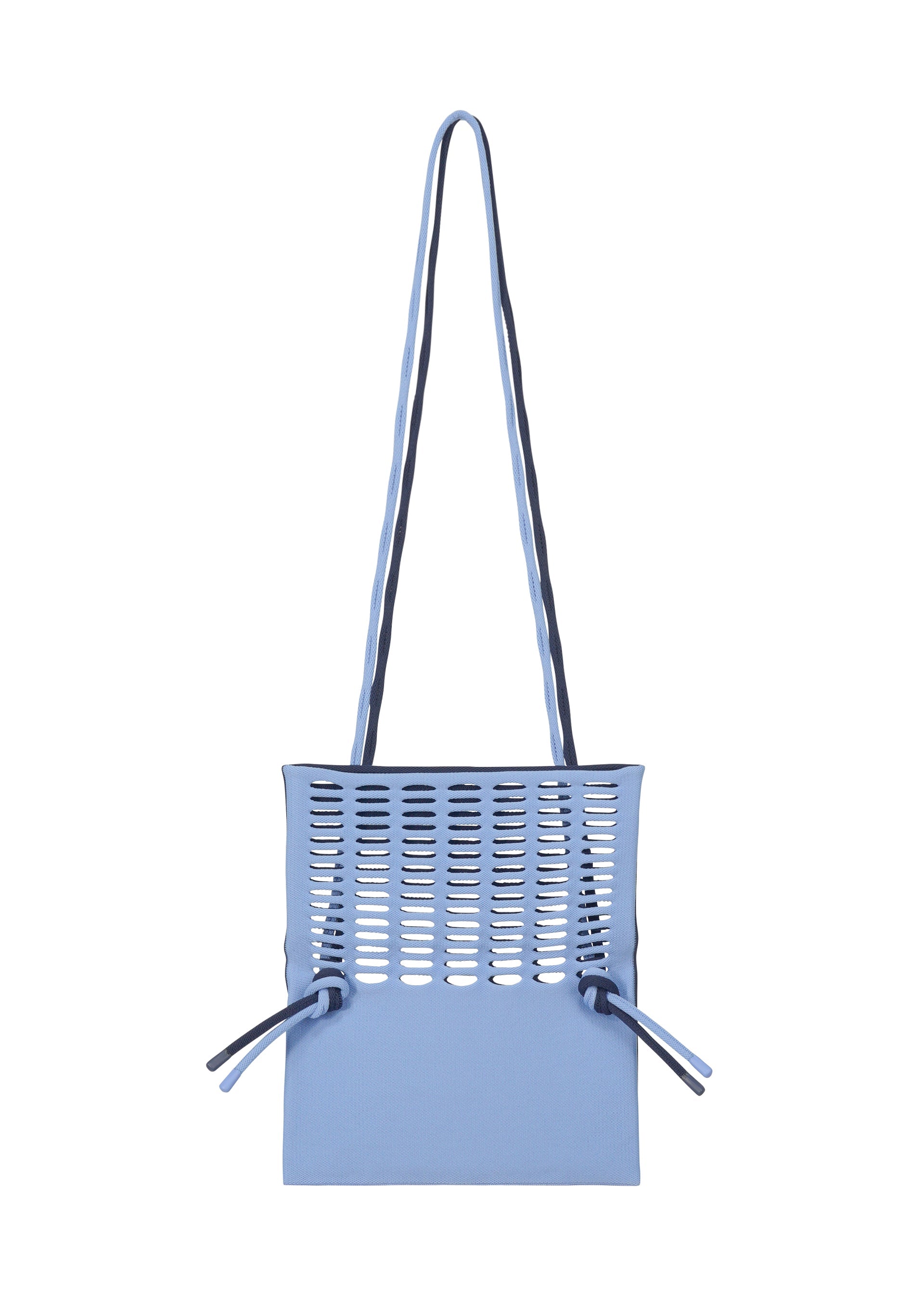 A detail shot of the GOOD GOODS ISSEY MIYAKE MOKKO BI COLOR bag.