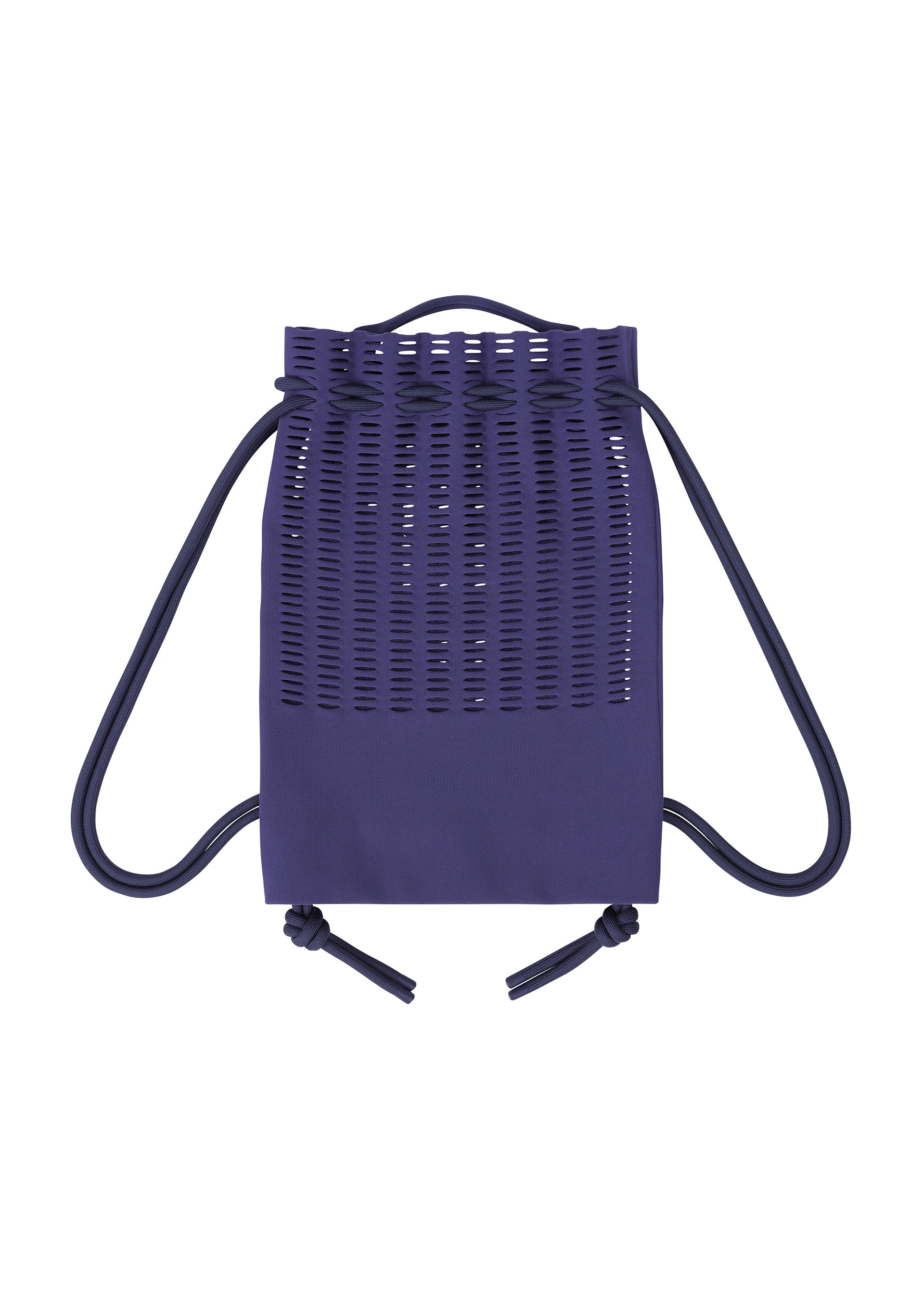A detail shot of the GOOD GOODS ISSEY MIYAKE MOKKO KNAPSACK bag.