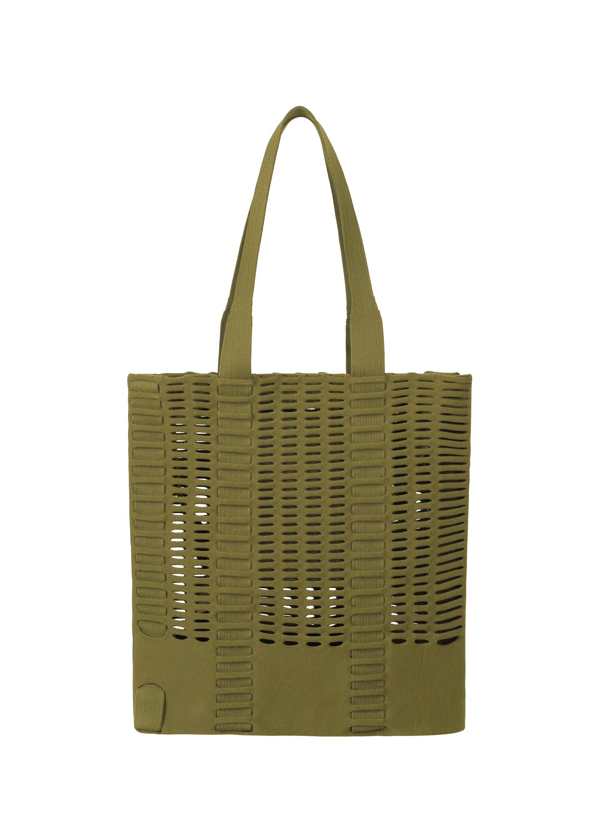 A product shot of the GOOD GOODS ISSEY MIYAKE MOKKO MONO bag in olive green (67).