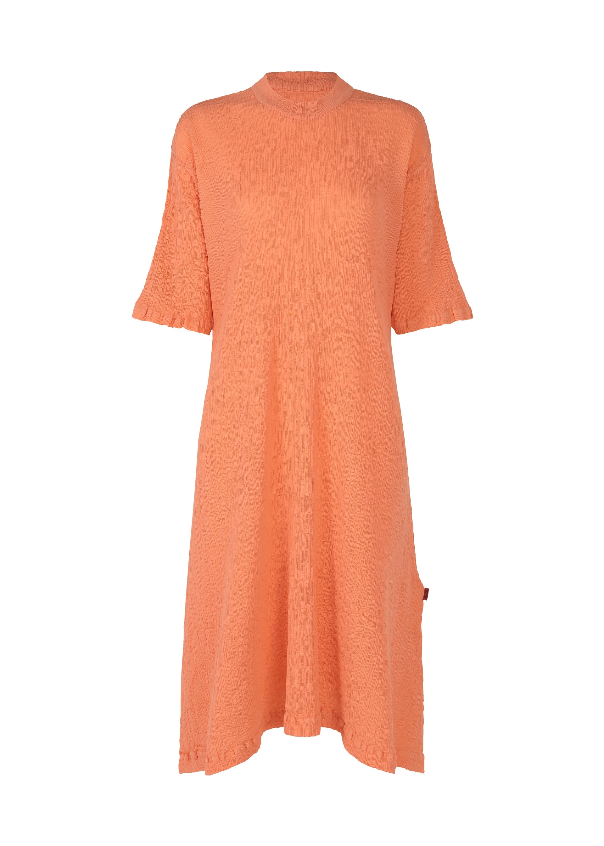 A product shot of the HAAT KYO CHIJIMI MAY dress in coral (23).